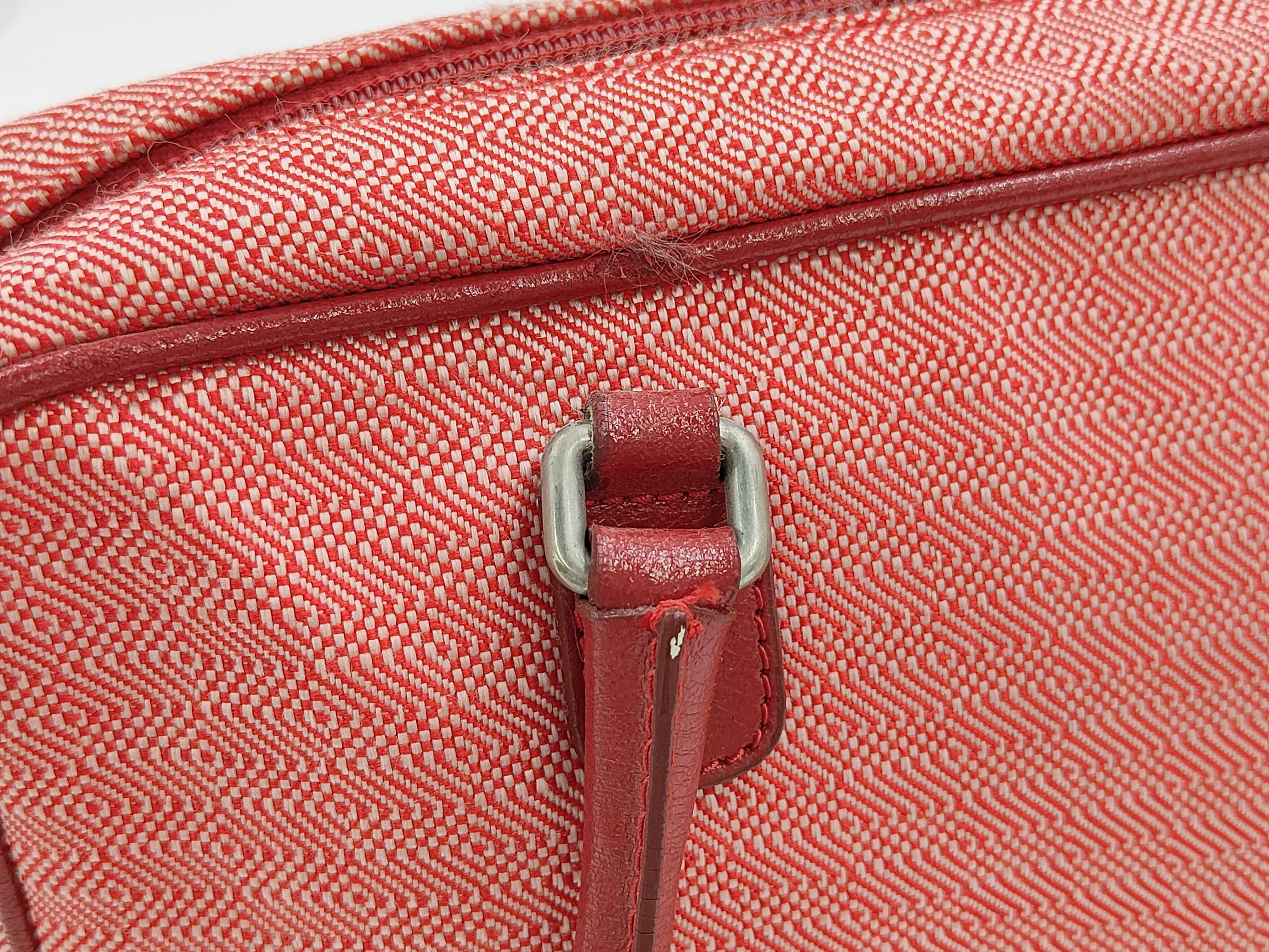 Leather Canvas Mini Boston Bag with Ribbon Tote Bag — view 5