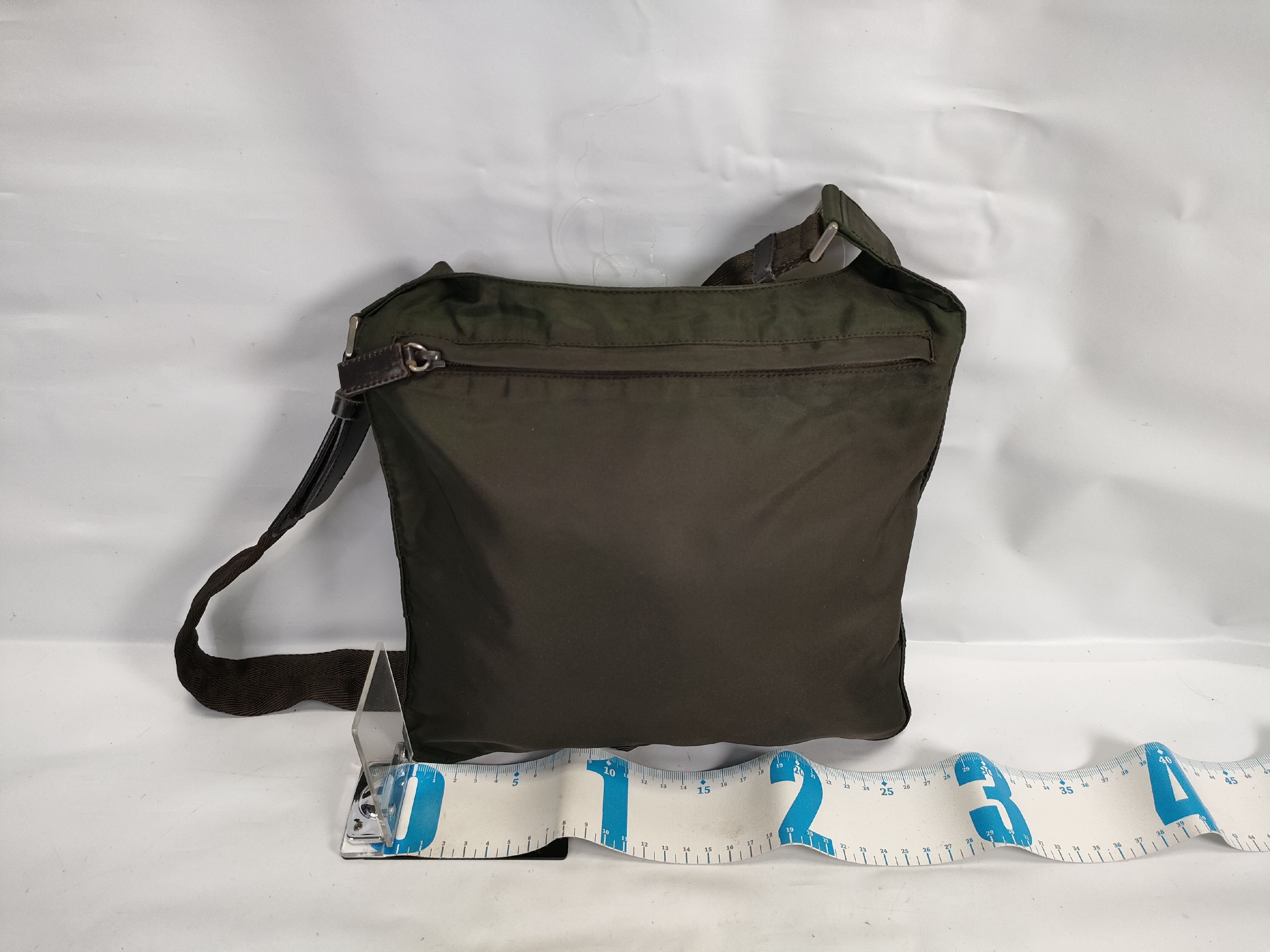 Nylon Shoulder Bag, Khaki — view 2