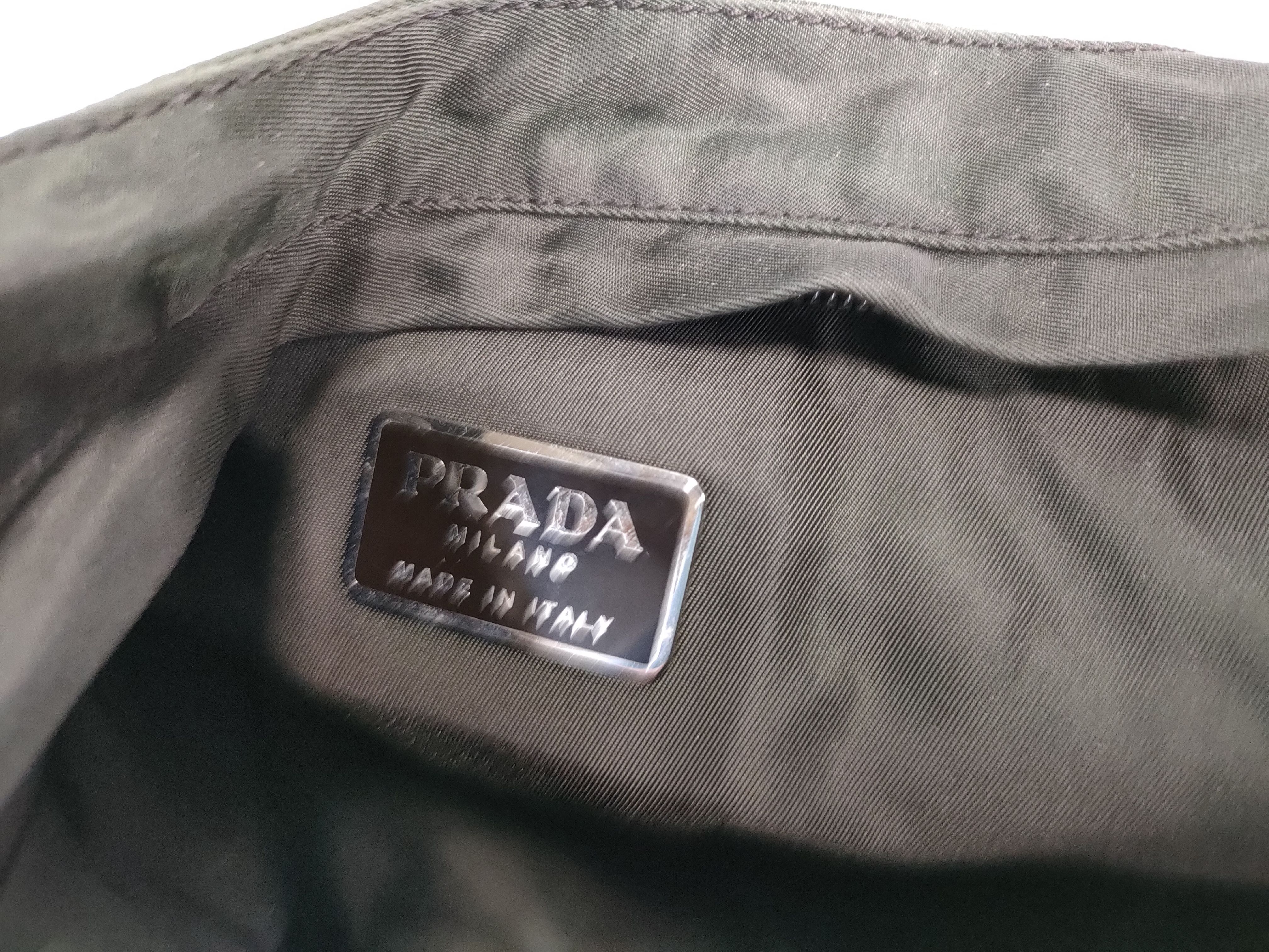 Nylon Shoulder Bag, Khaki — view 11