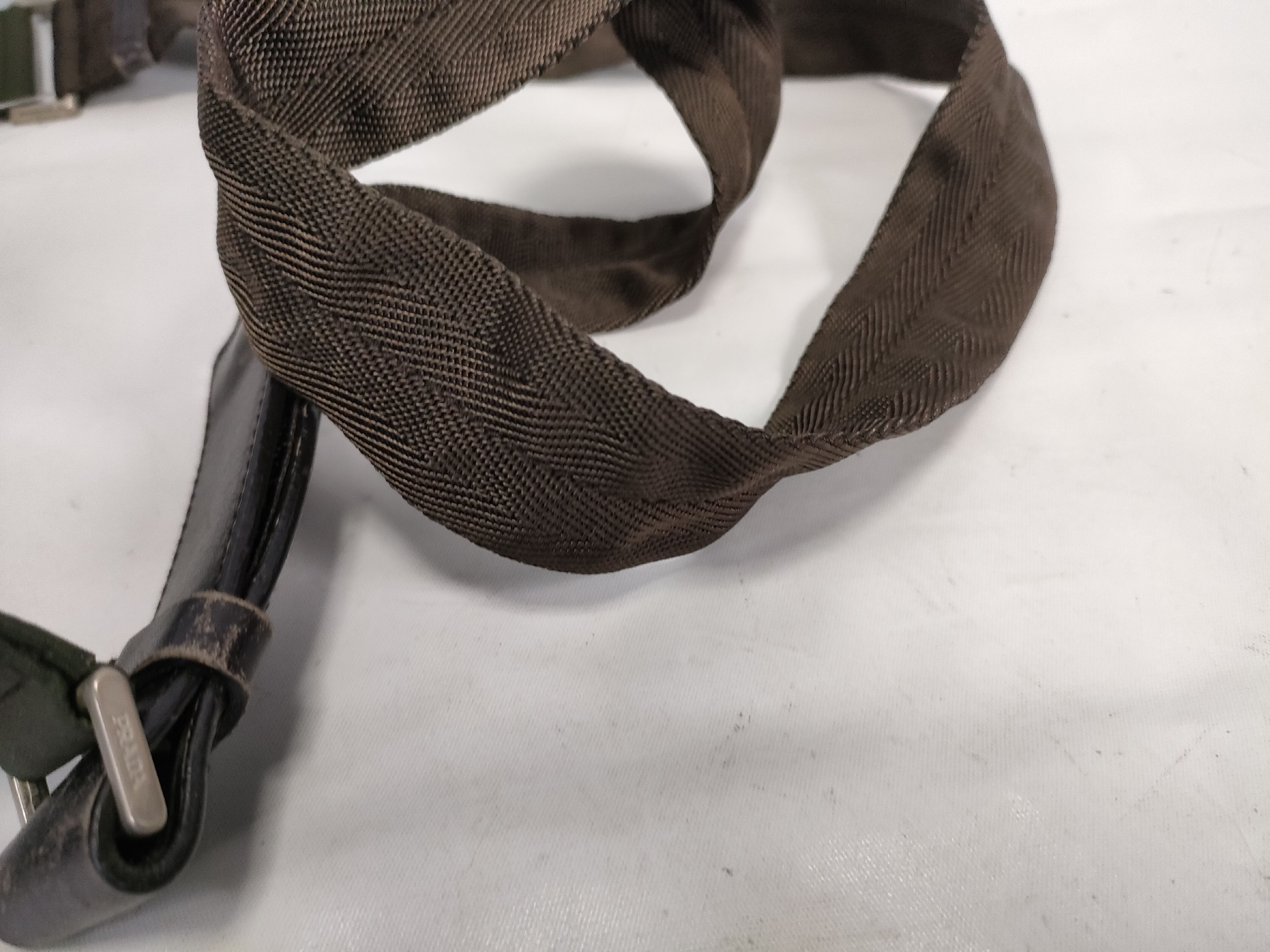 Nylon Shoulder Bag, Khaki — view 4