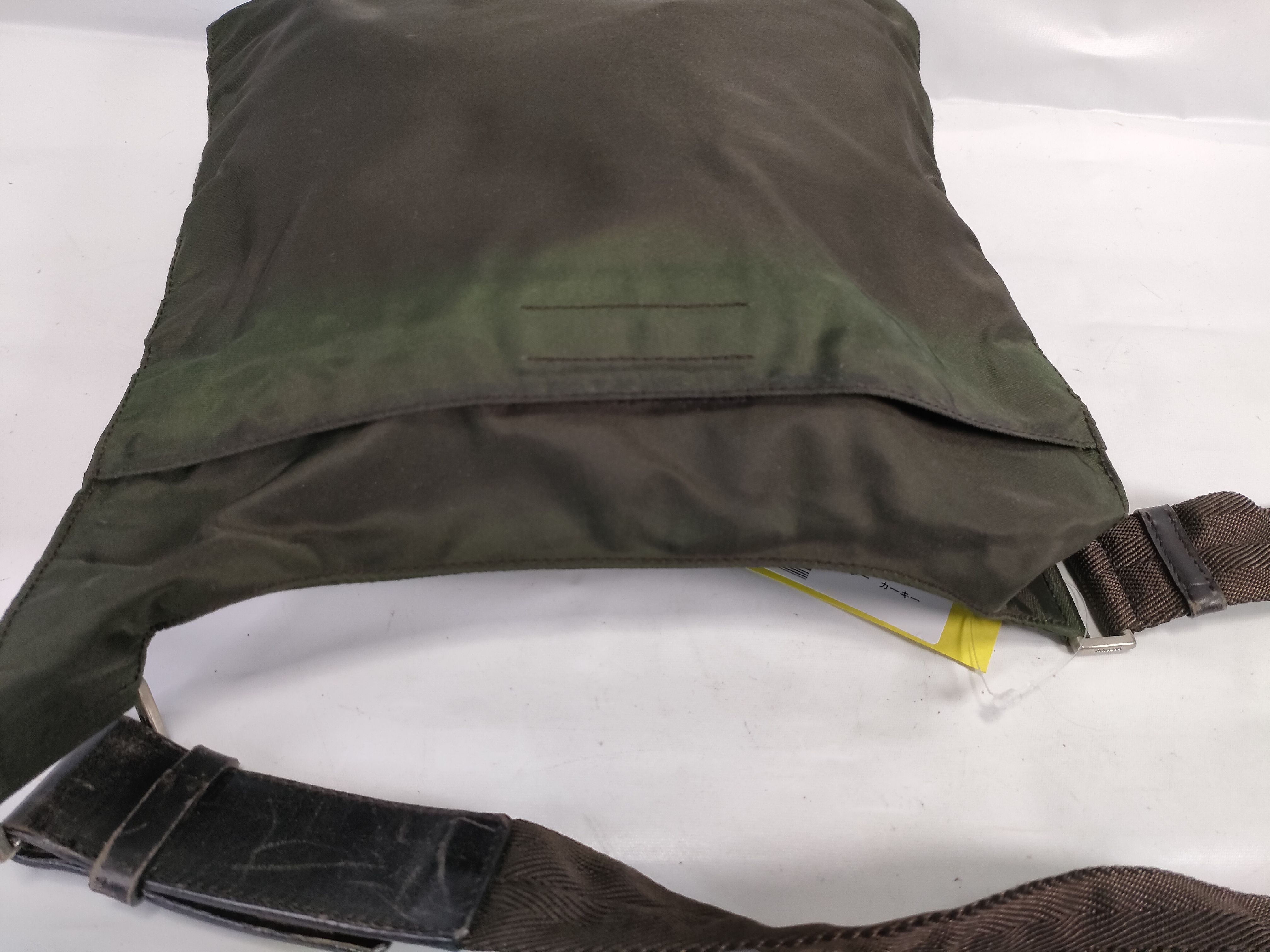 Nylon Shoulder Bag, Khaki — view 8