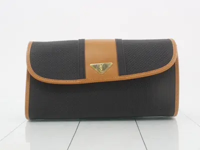 Vintage Second Bag, Triangle Logo Clutch Bag