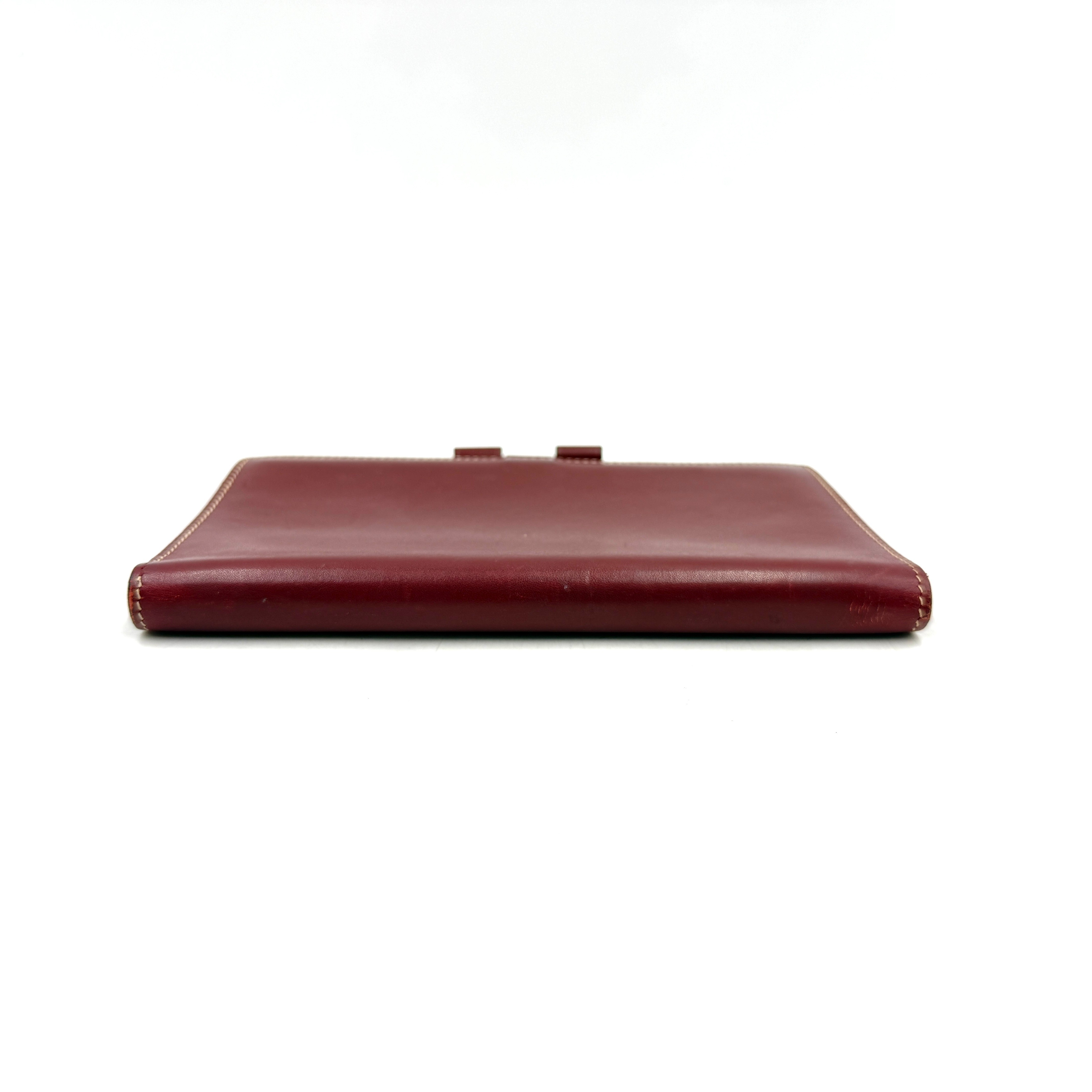 Agenda Cover 《PM》 Calf Leather Bordeaux/Red — view 5