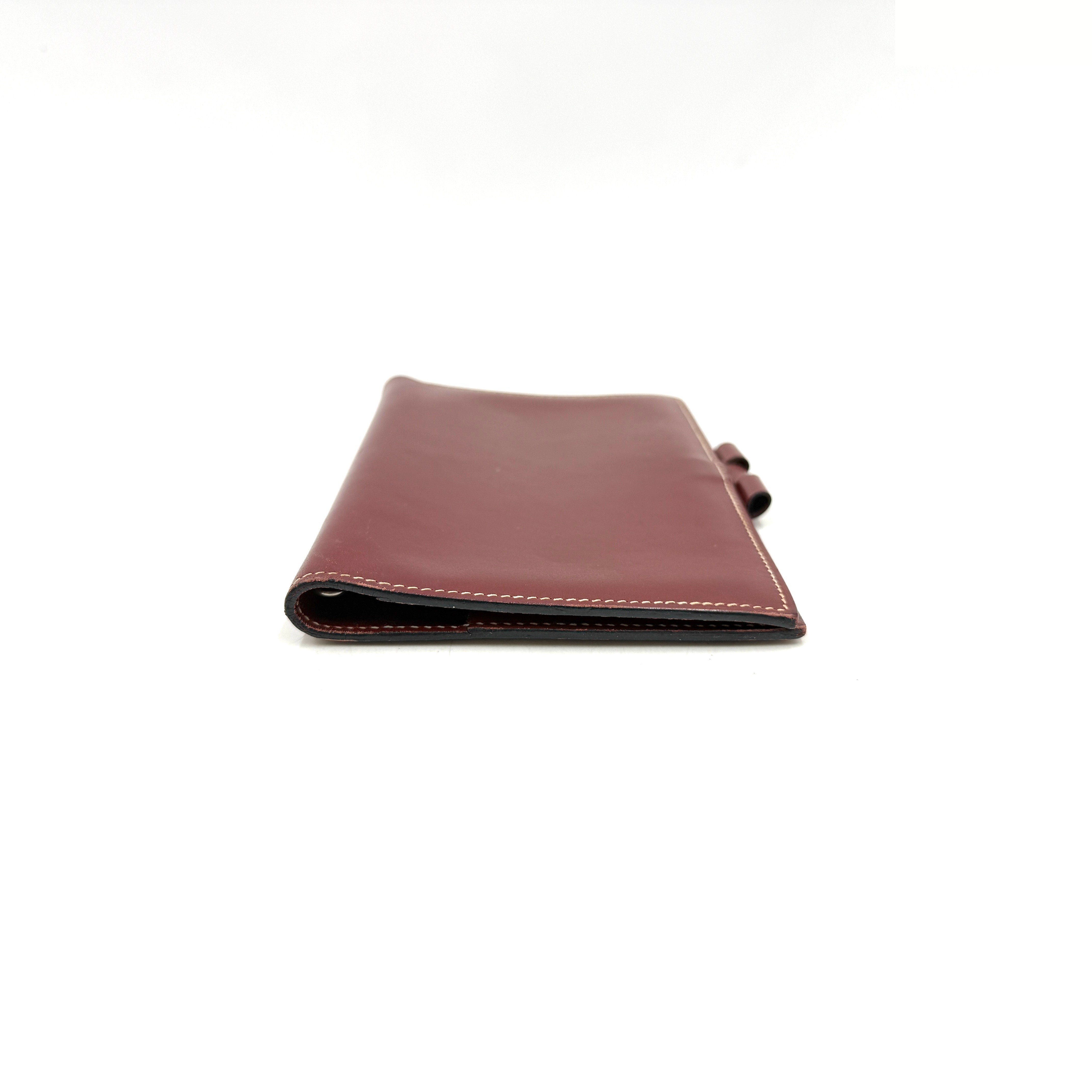 Agenda Cover 《PM》 Calf Leather Bordeaux/Red — view 6