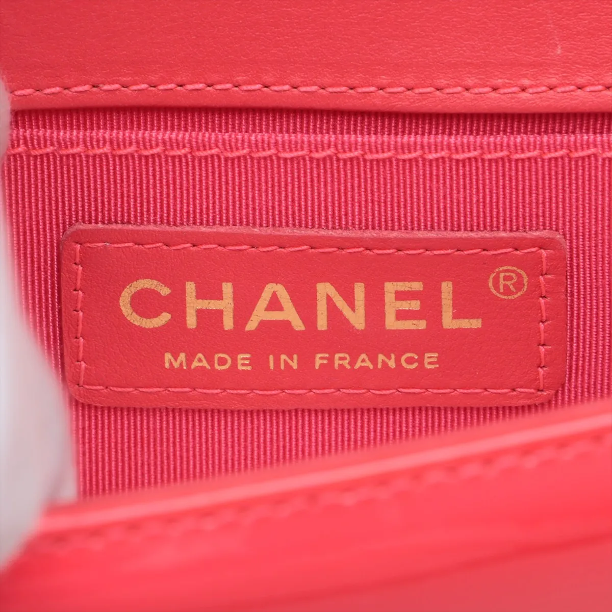 Boy Chanel 20 Small Patent Leather Chain Shoulder Bag, Pink with Gold Hardware, 21957793, Series 21, A67085 — view 9