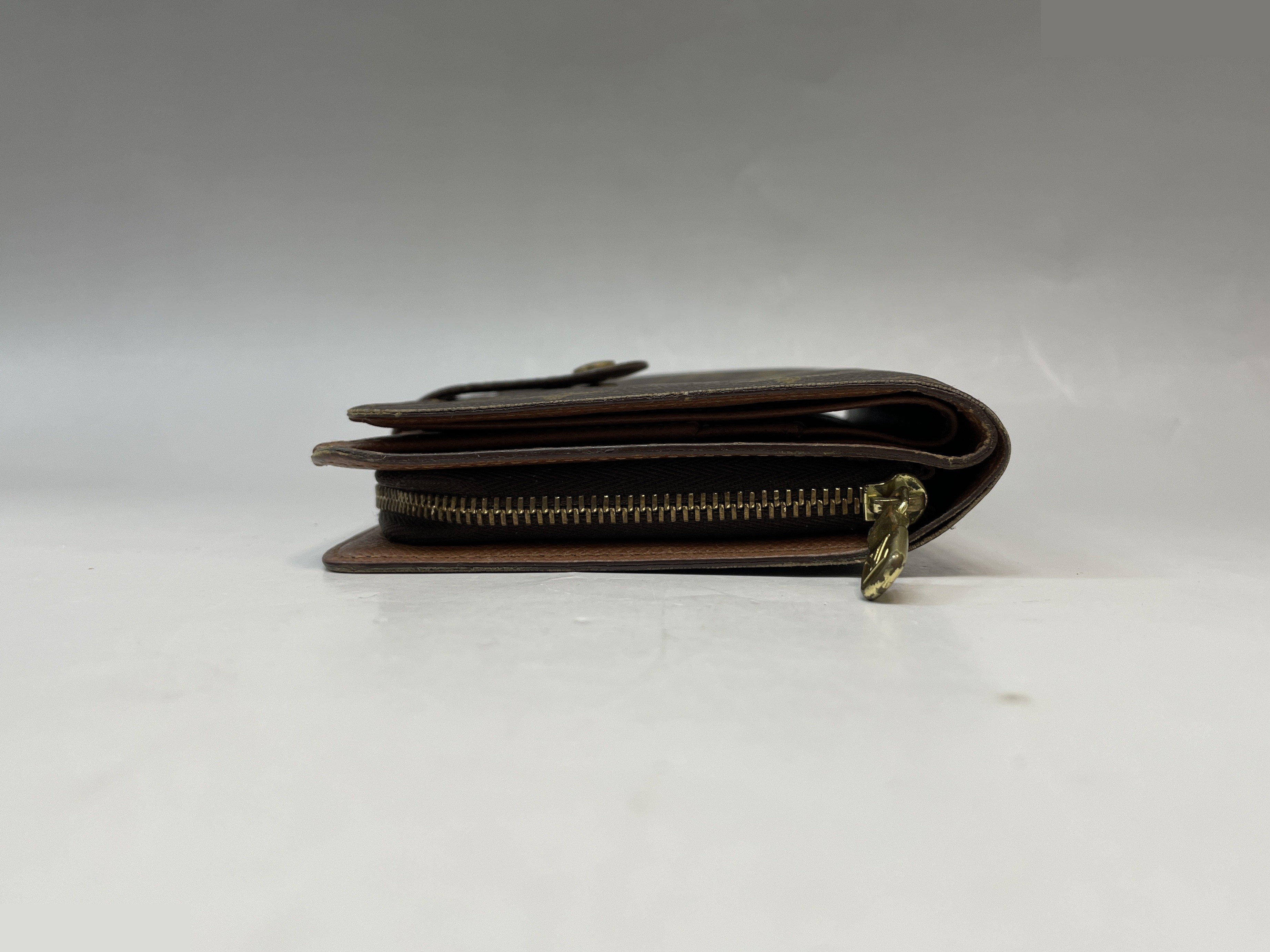 Monogram Portefeuille Papier Zip Bi-fold Wallet, Brown — view 5