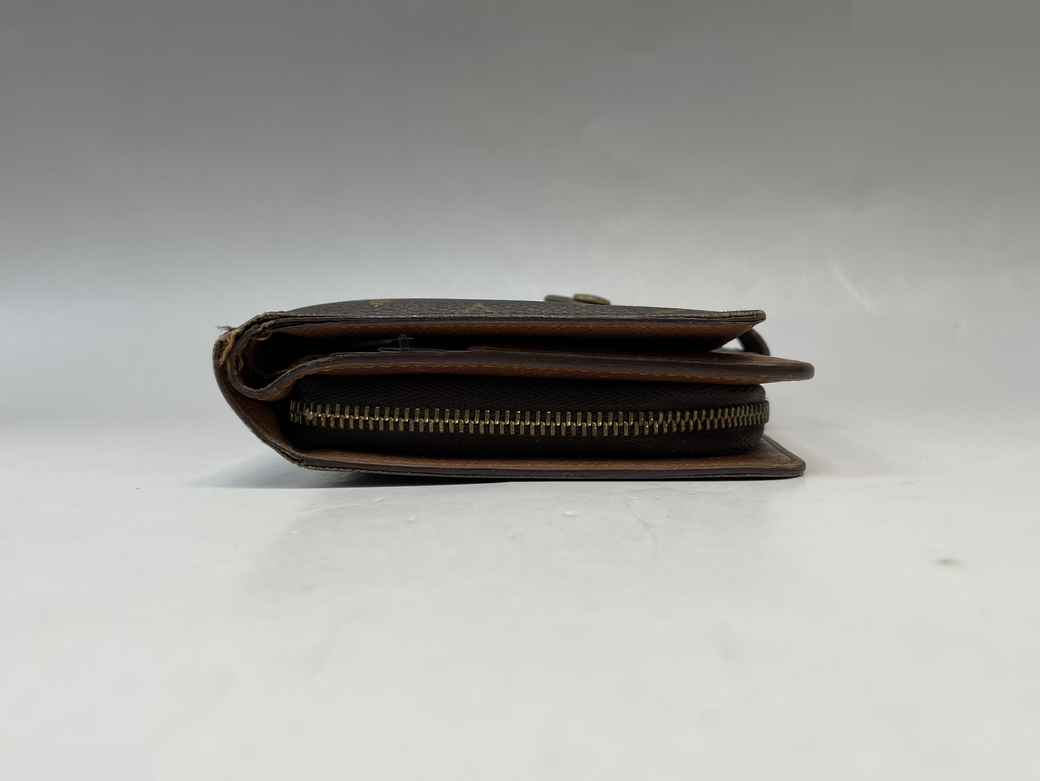 Monogram Portefeuille Papier Zip Bi-fold Wallet, Brown — view 6