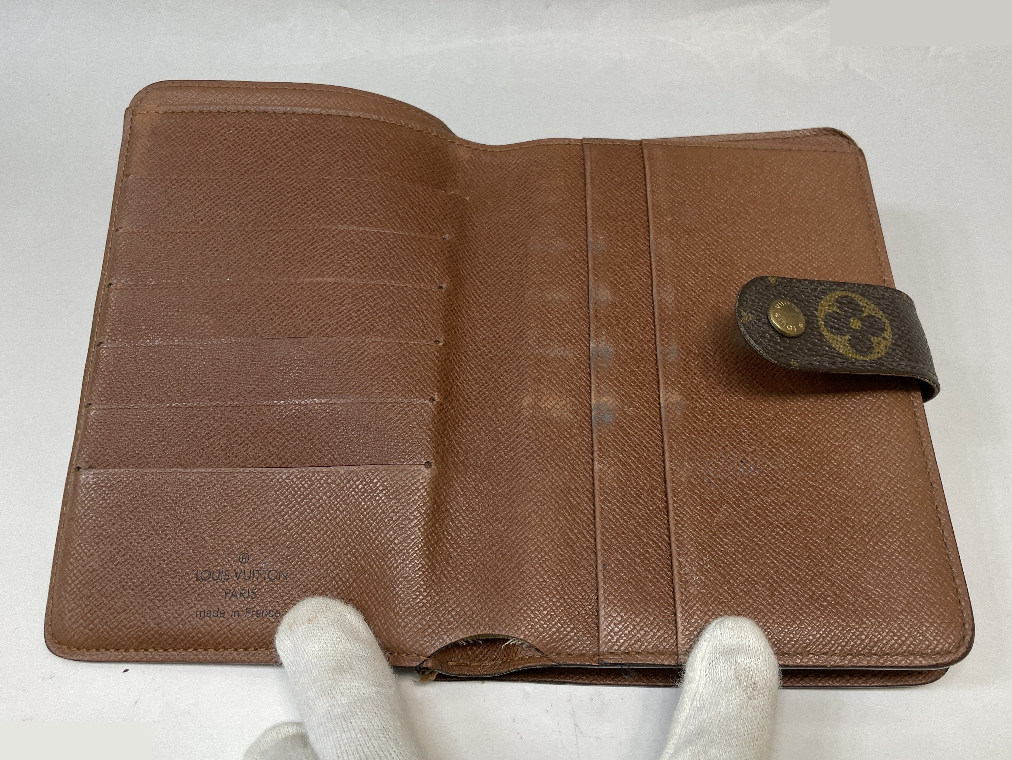Monogram Portefeuille Papier Zip Bi-fold Wallet, Brown — view 8