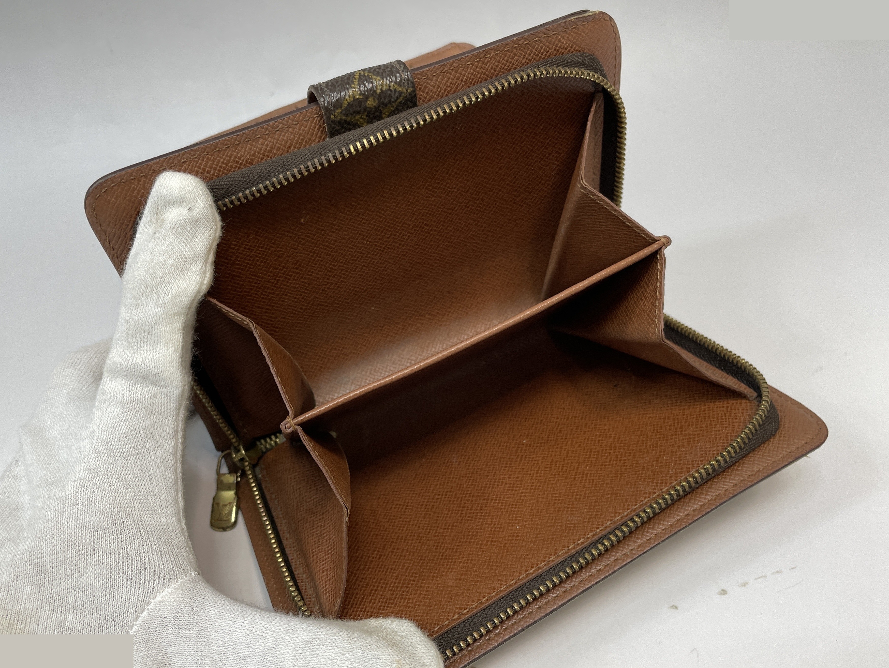 Monogram Portefeuille Papier Zip Bi-fold Wallet, Brown — view 10