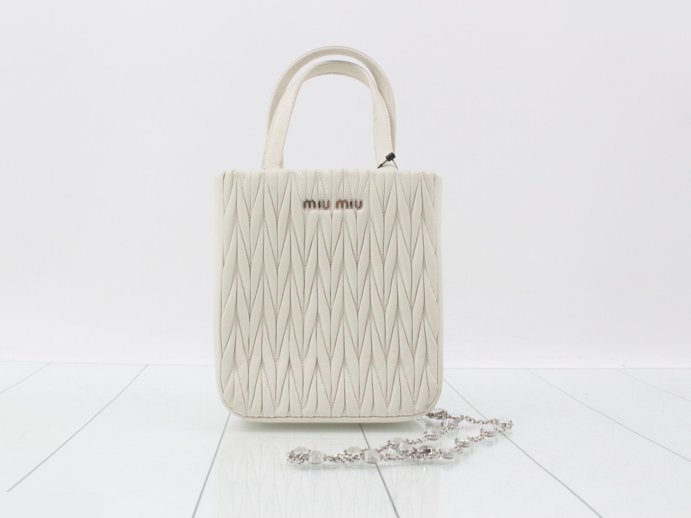 Matelassé 2-way Mini Tote Bag with Strap