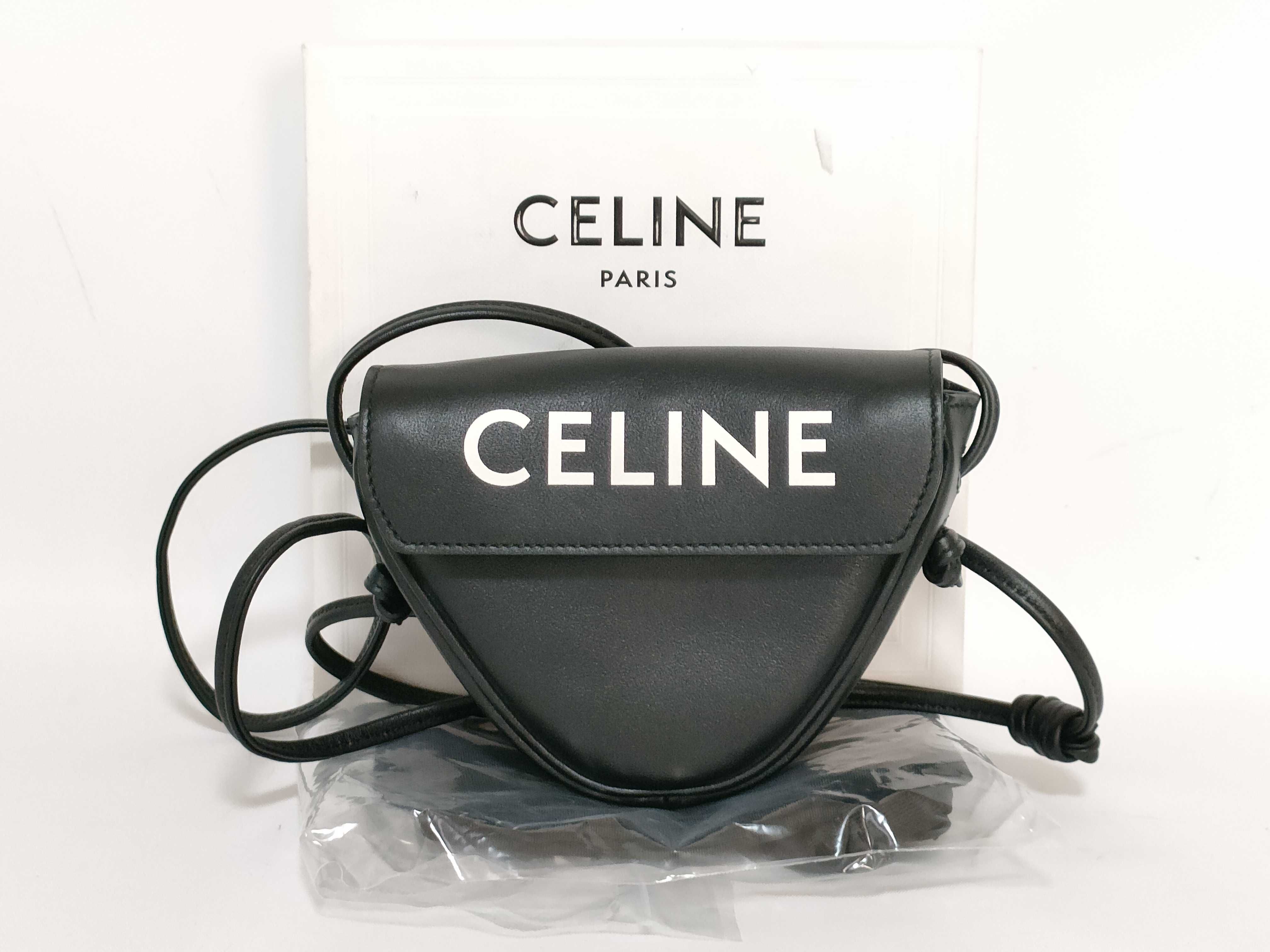 triangle leather shoulder bag