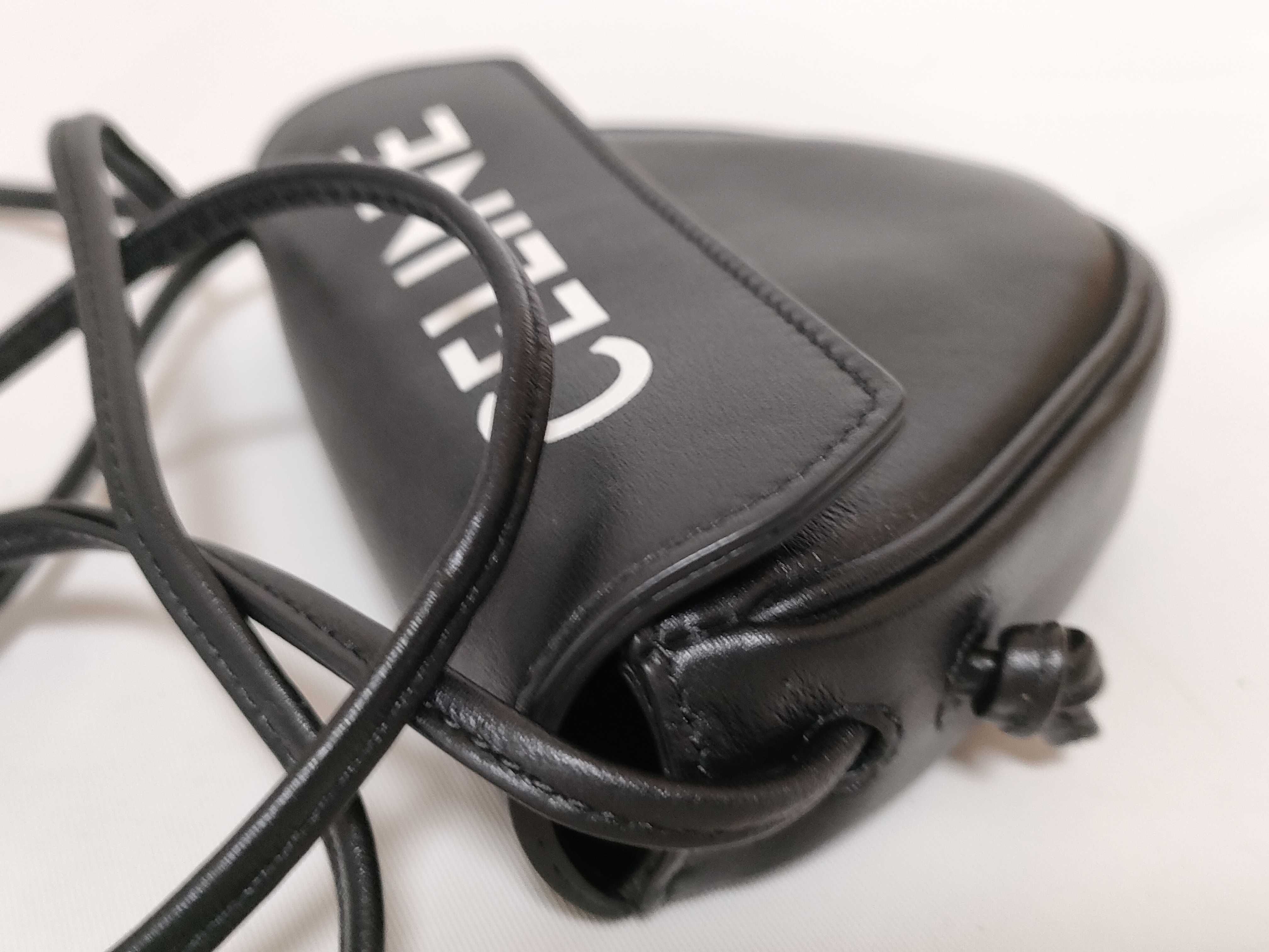 triangle leather shoulder bag — view 12