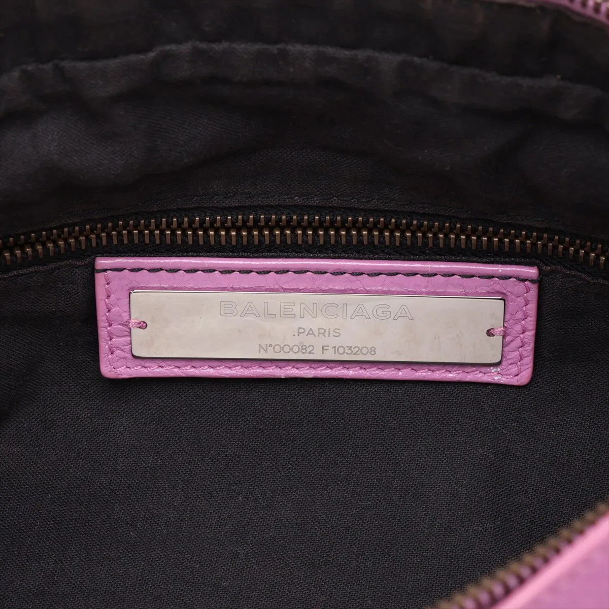 The First 103208 Leather 2-Way Handbag, Purple, with Mirror — view 13