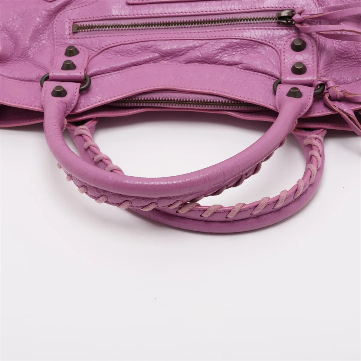 The First 103208 Leather 2-Way Handbag, Purple, with Mirror — view 5