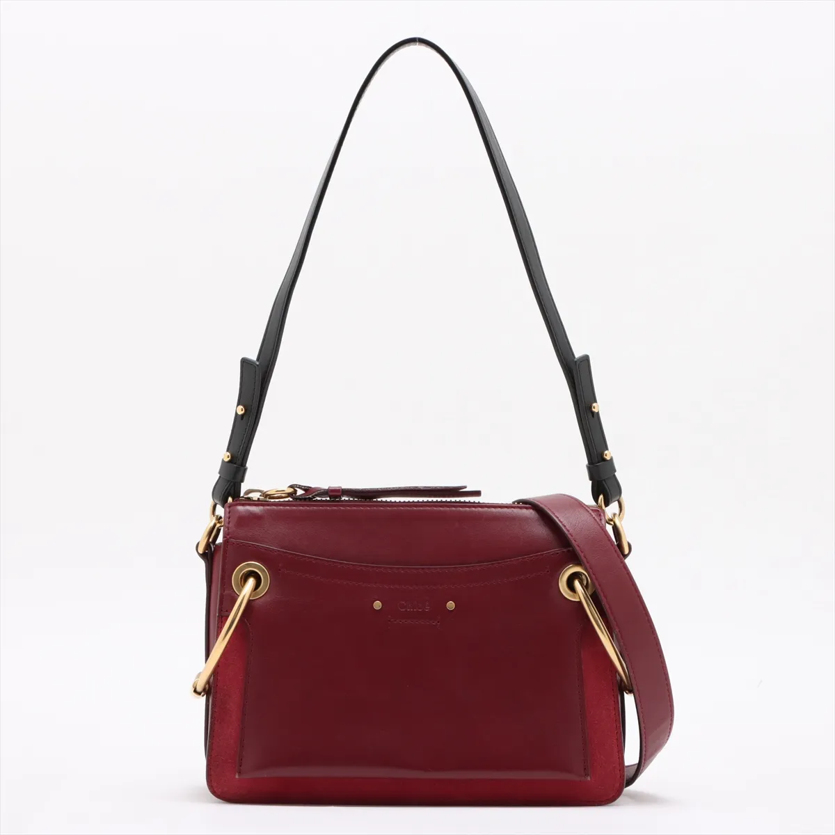 Logo Leather 2WAY Shoulder Bag Red
