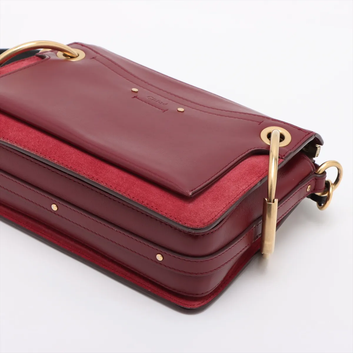 Logo Leather 2WAY Shoulder Bag Red — view 3