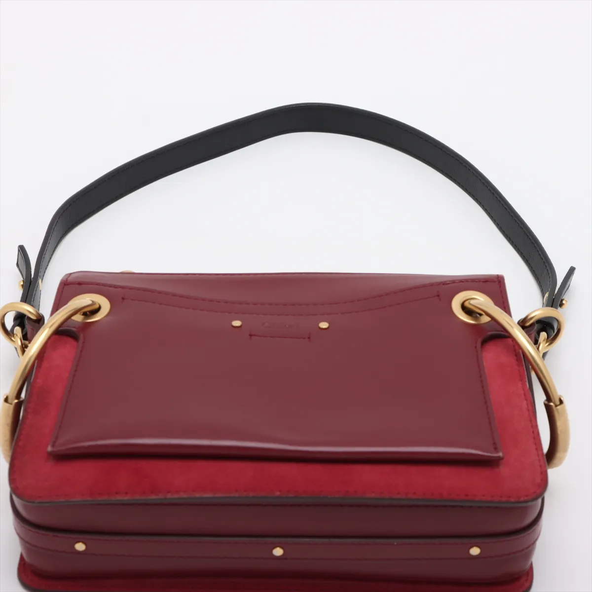 Logo Leather 2WAY Shoulder Bag Red — view 6