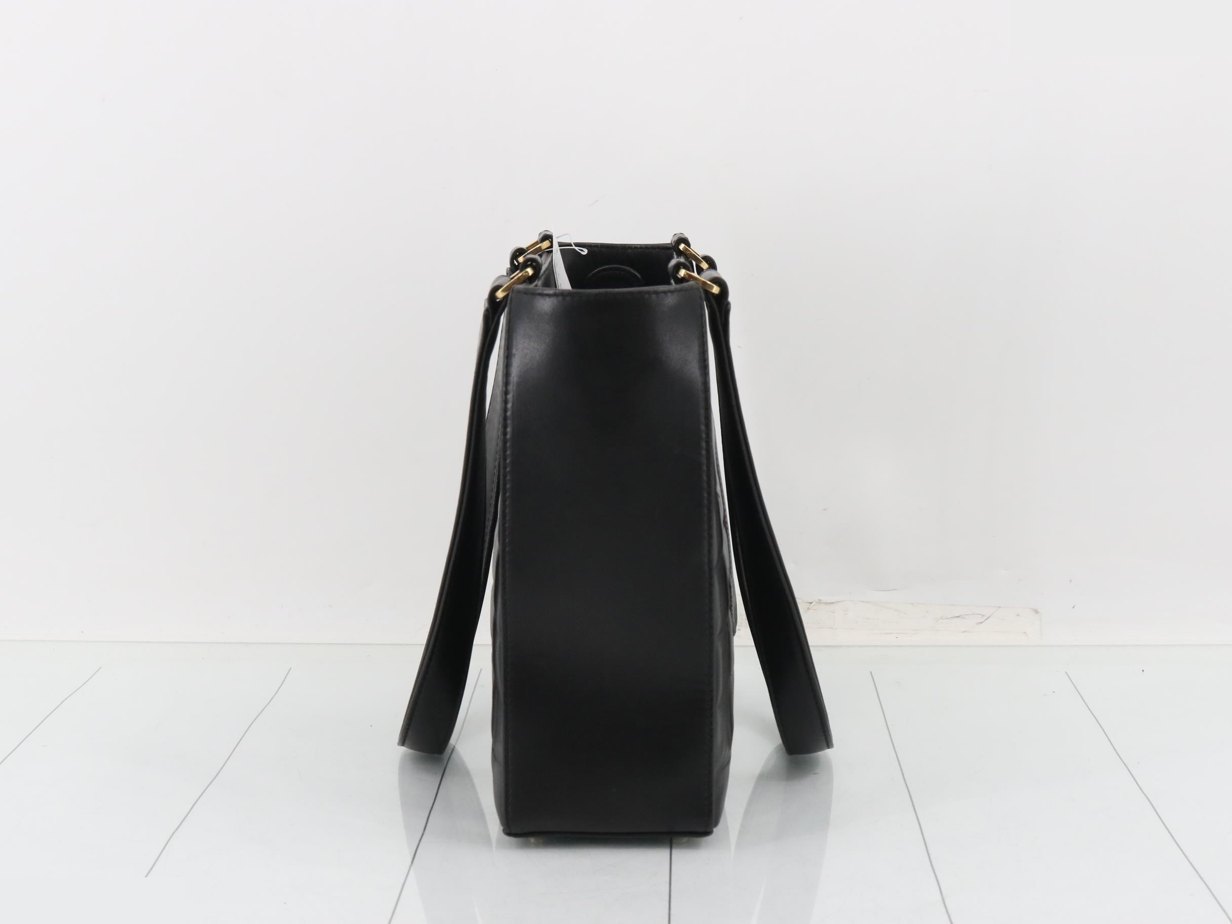 Chocolate bar lambskin handbag with Coco mark — view 4