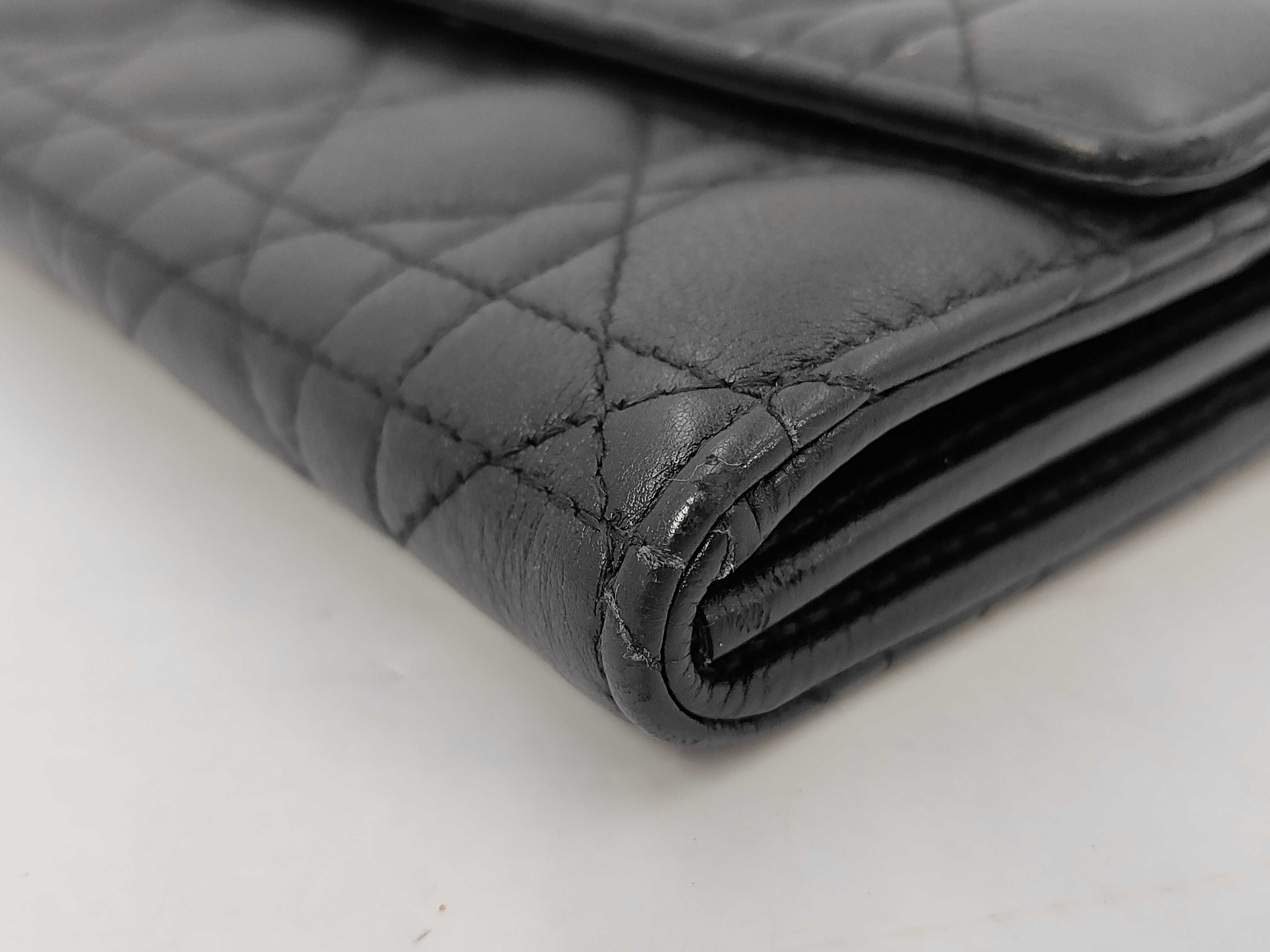 long wallet, Cannage leather wallet — view 3