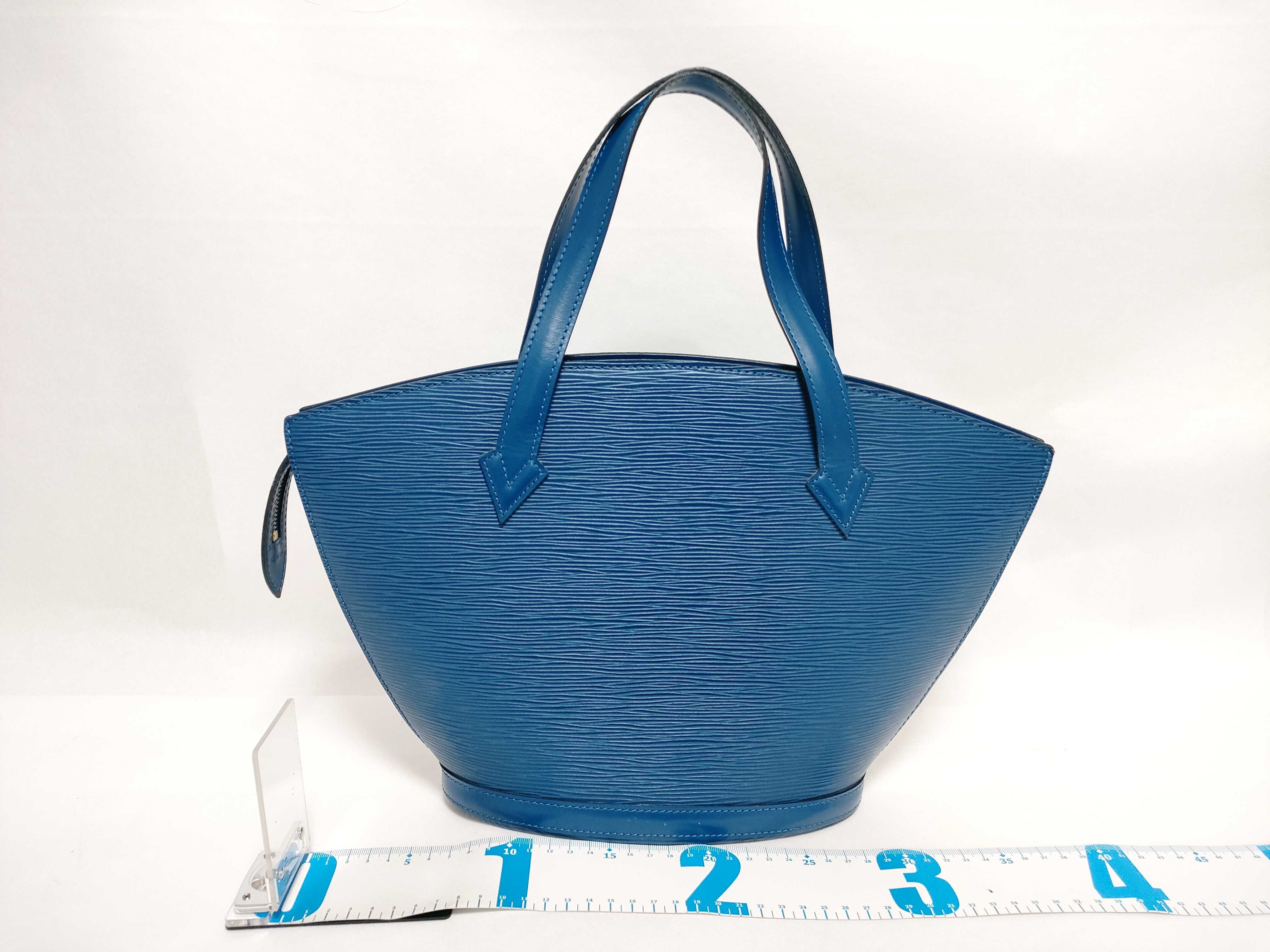 Epi Bag, Louis Vuitton Epi Saint Jacques Shoulder Bag, Blue Handbag — view 2