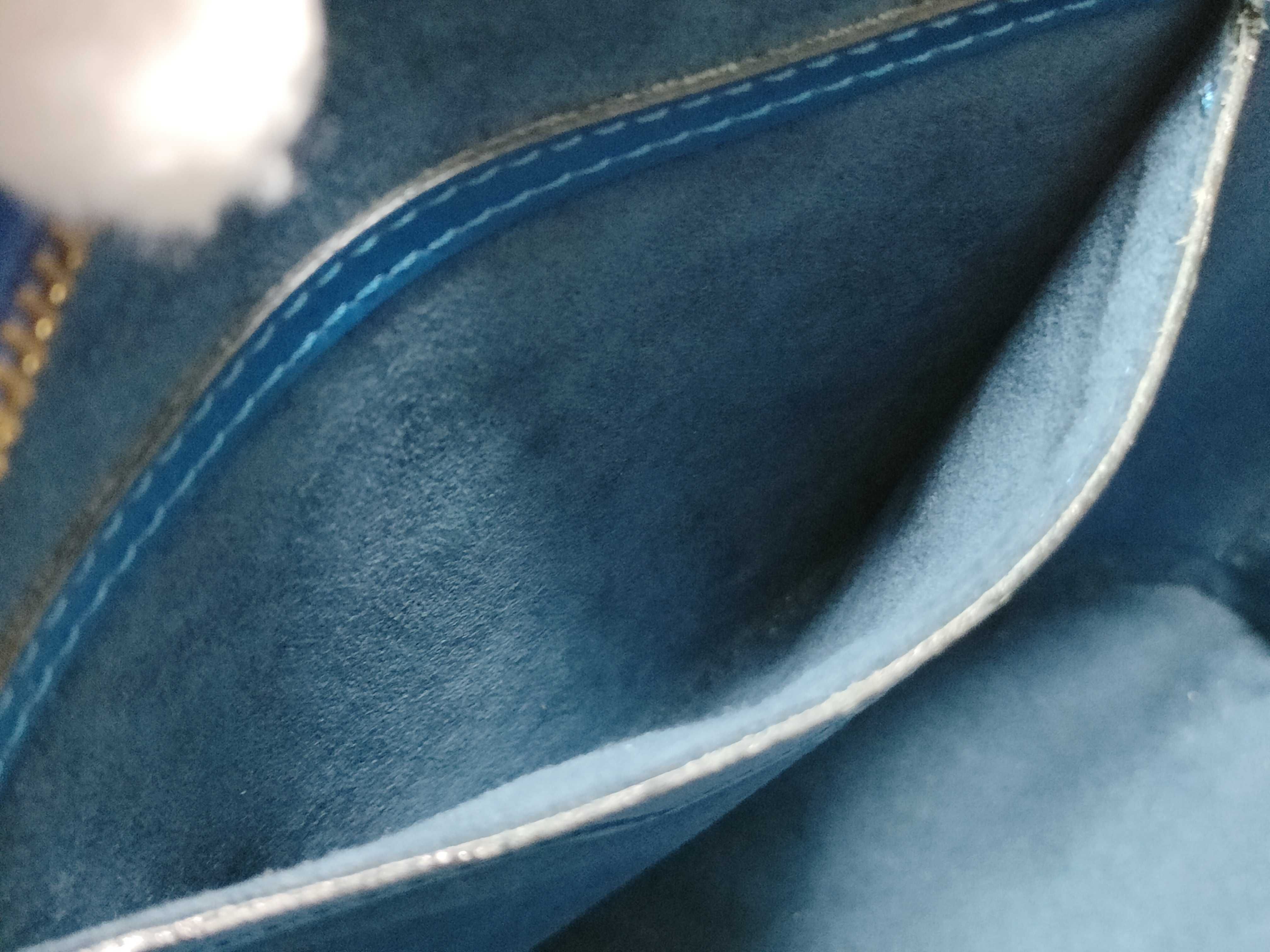 Epi Bag, Louis Vuitton Epi Saint Jacques Shoulder Bag, Blue Handbag — view 11