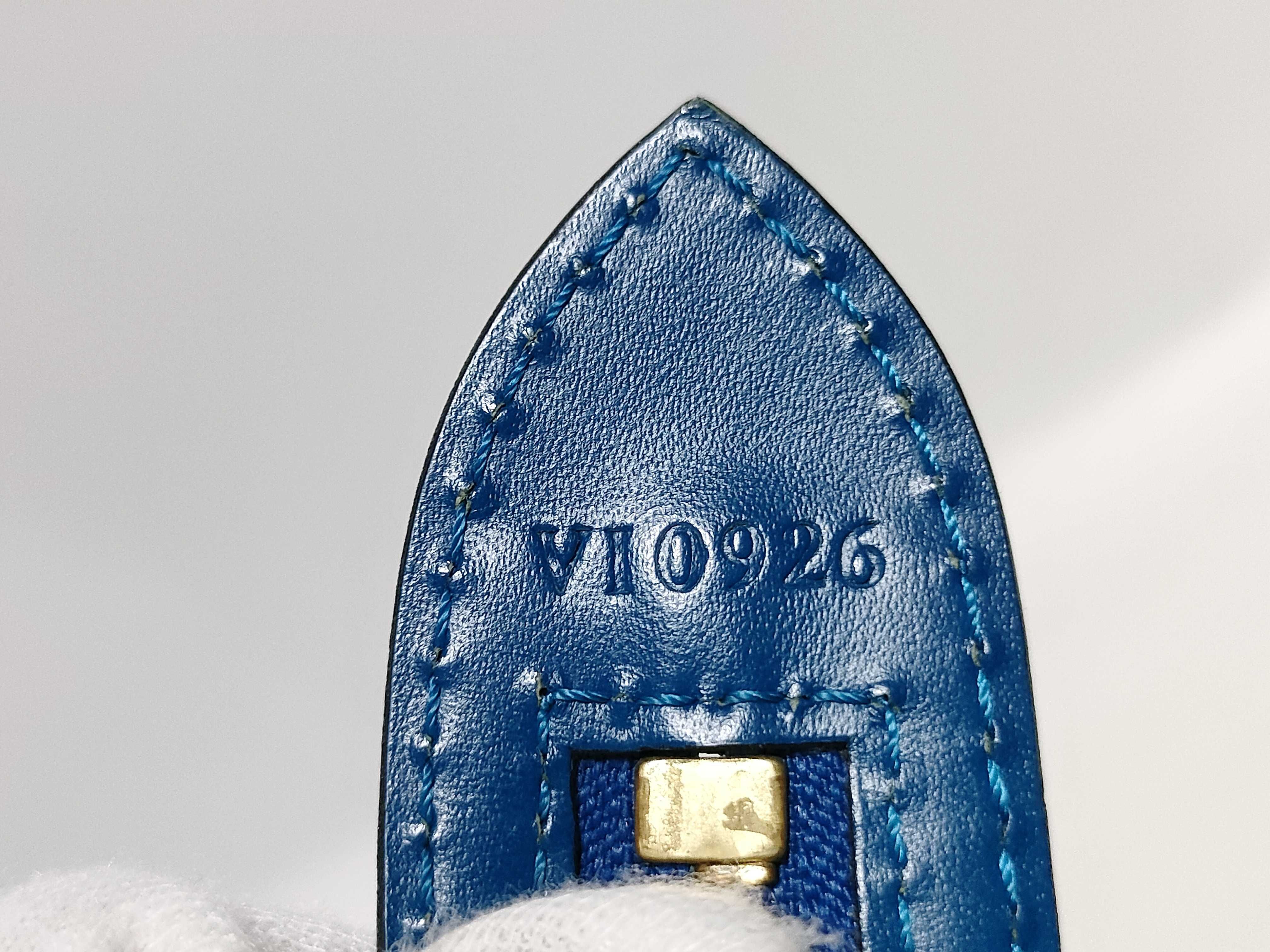 Epi Bag, Louis Vuitton Epi Saint Jacques Shoulder Bag, Blue Handbag — view 12