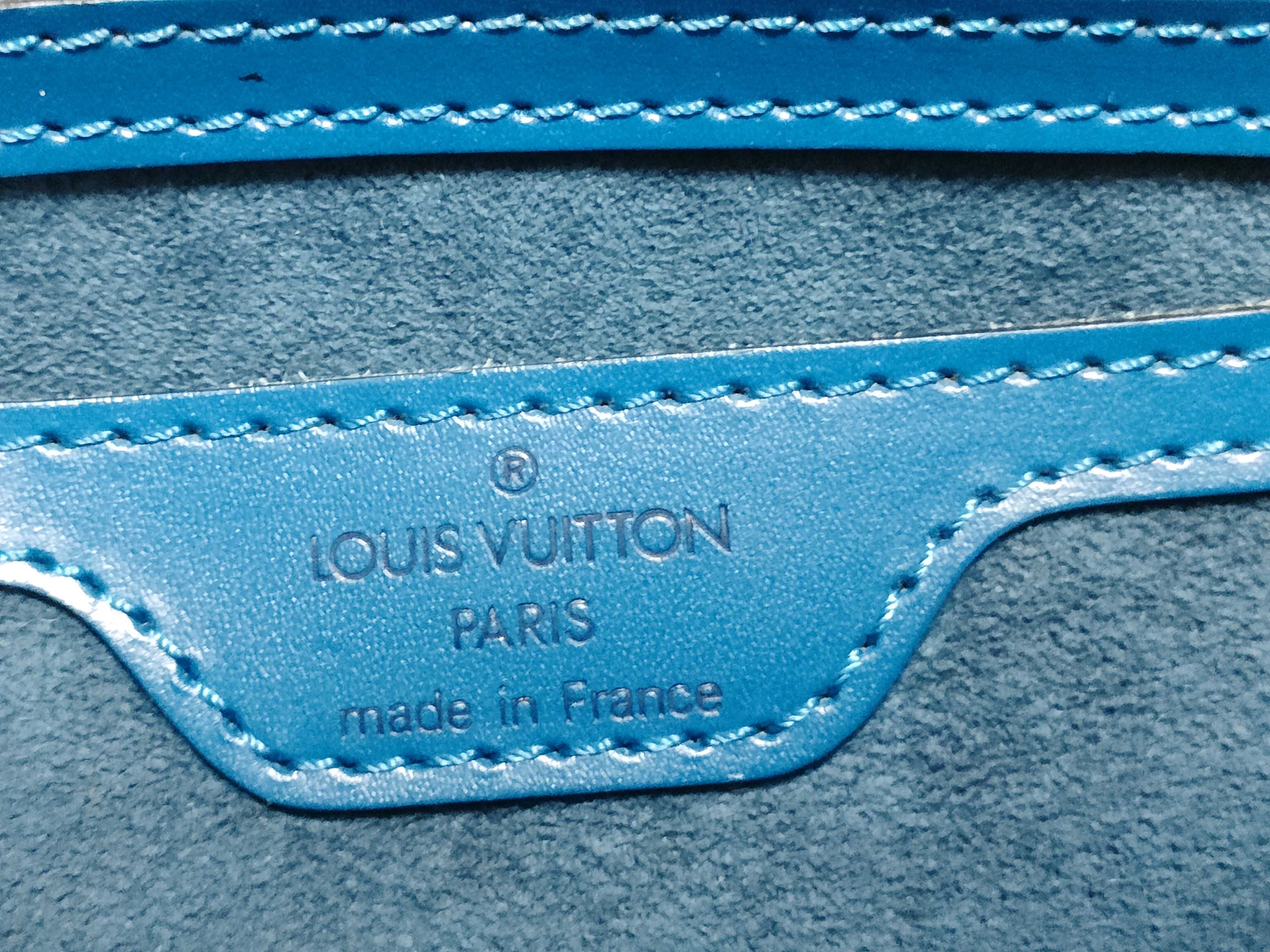 Epi Bag, Louis Vuitton Epi Saint Jacques Shoulder Bag, Blue Handbag — view 13