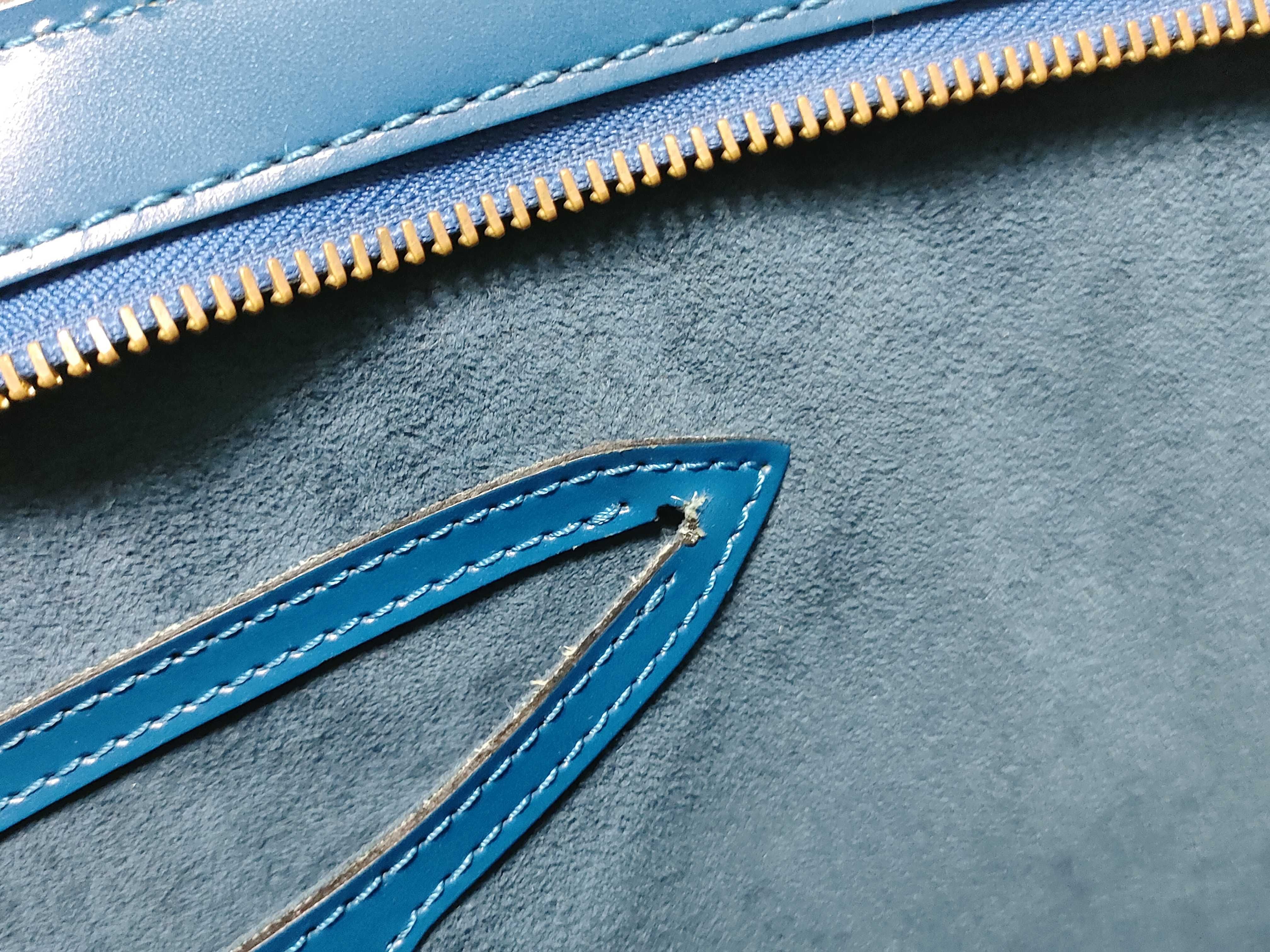 Epi Bag, Louis Vuitton Epi Saint Jacques Shoulder Bag, Blue Handbag — view 14