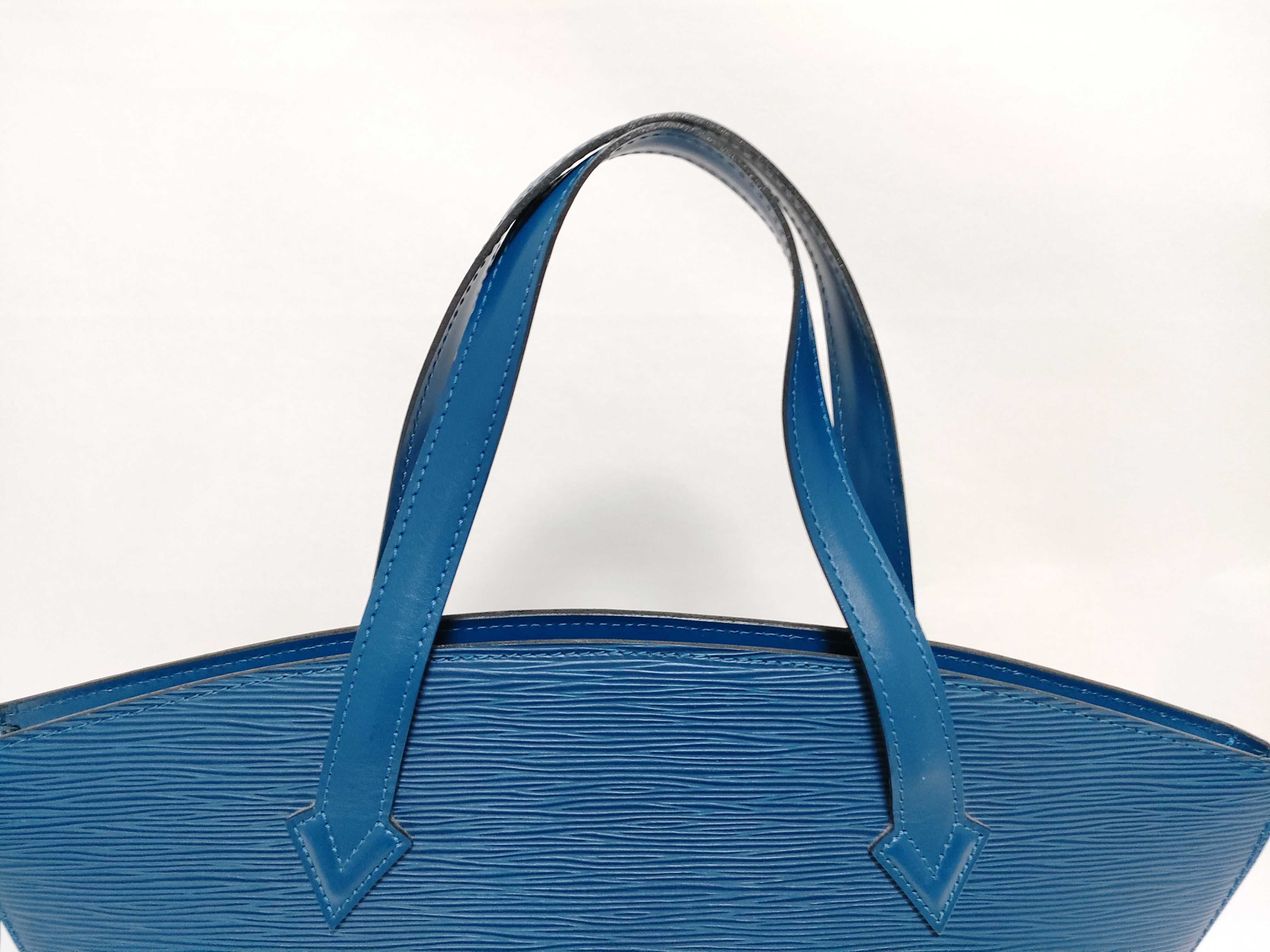 Epi Bag, Louis Vuitton Epi Saint Jacques Shoulder Bag, Blue Handbag — view 3