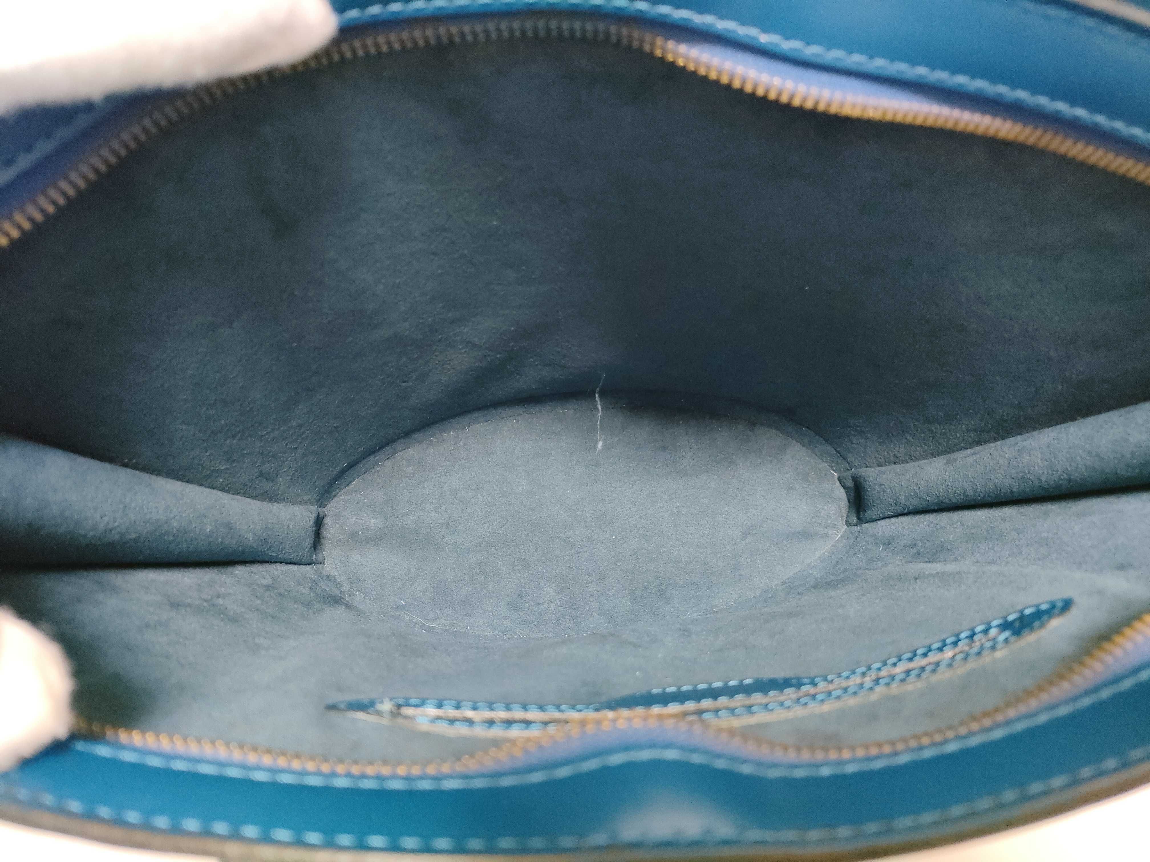 Epi Bag, Louis Vuitton Epi Saint Jacques Shoulder Bag, Blue Handbag — view 10
