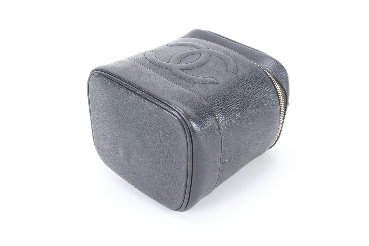 Includes serial number sticker Caviar skin Coco Mark vanity pouch — view 5