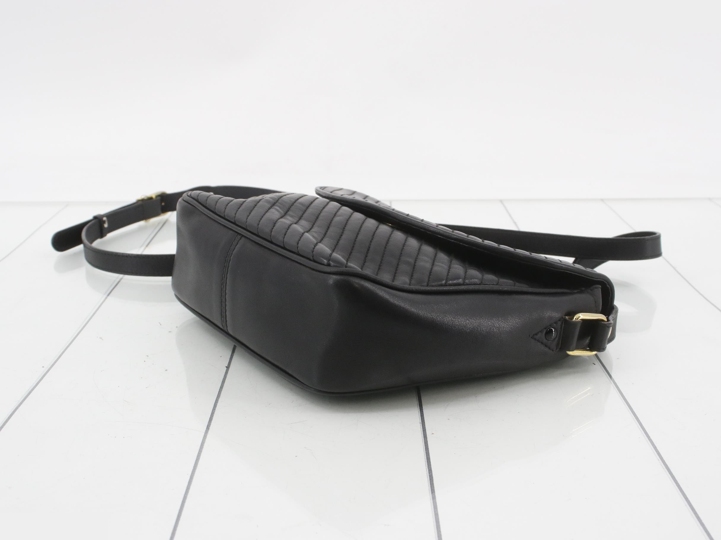 Triomphe Leather Quilted Shoulder Bag — view 6