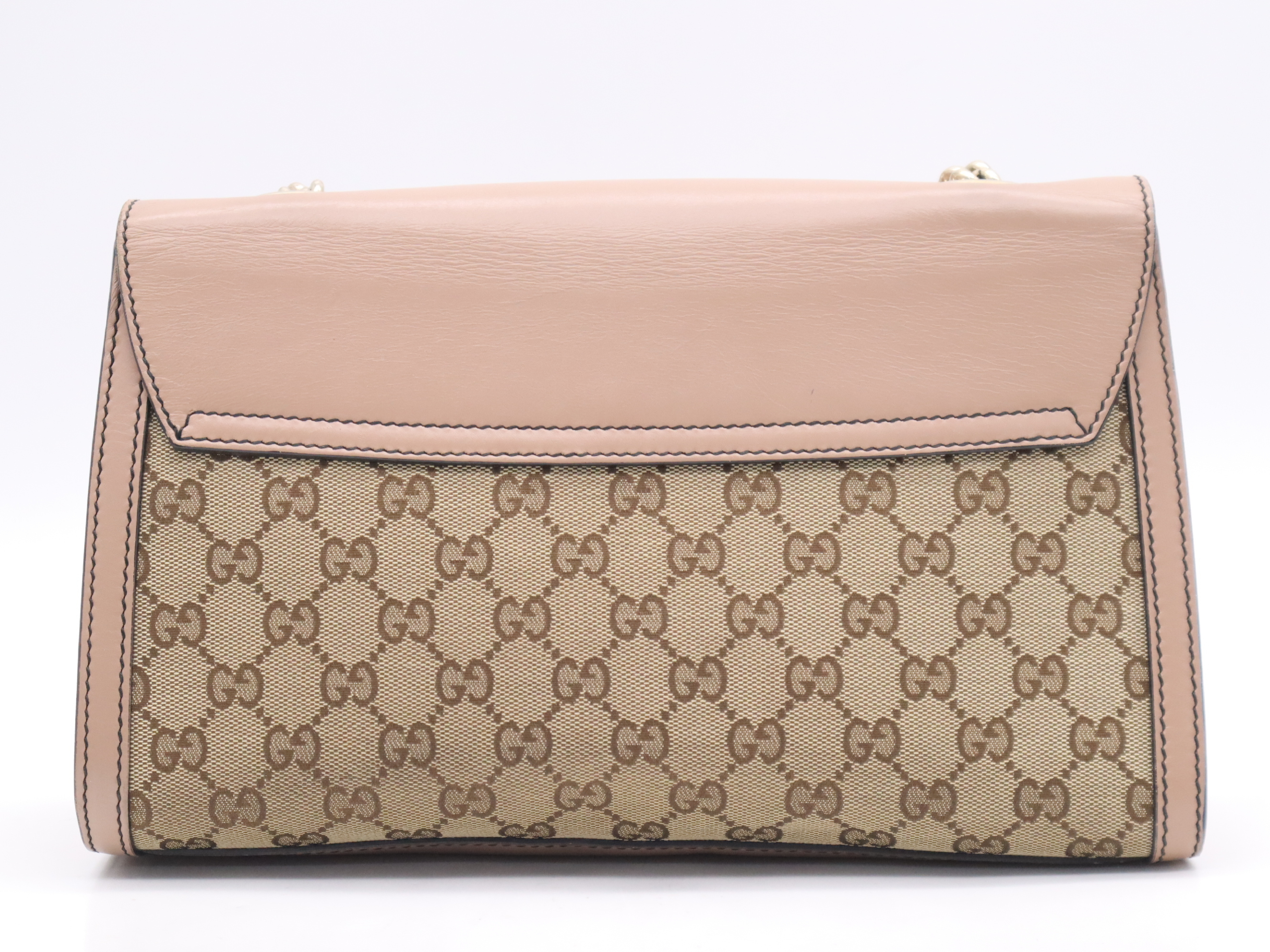 295402 Canvas x Leather GG Canvas Pink GD Hardware Shoulder Bag — view 2