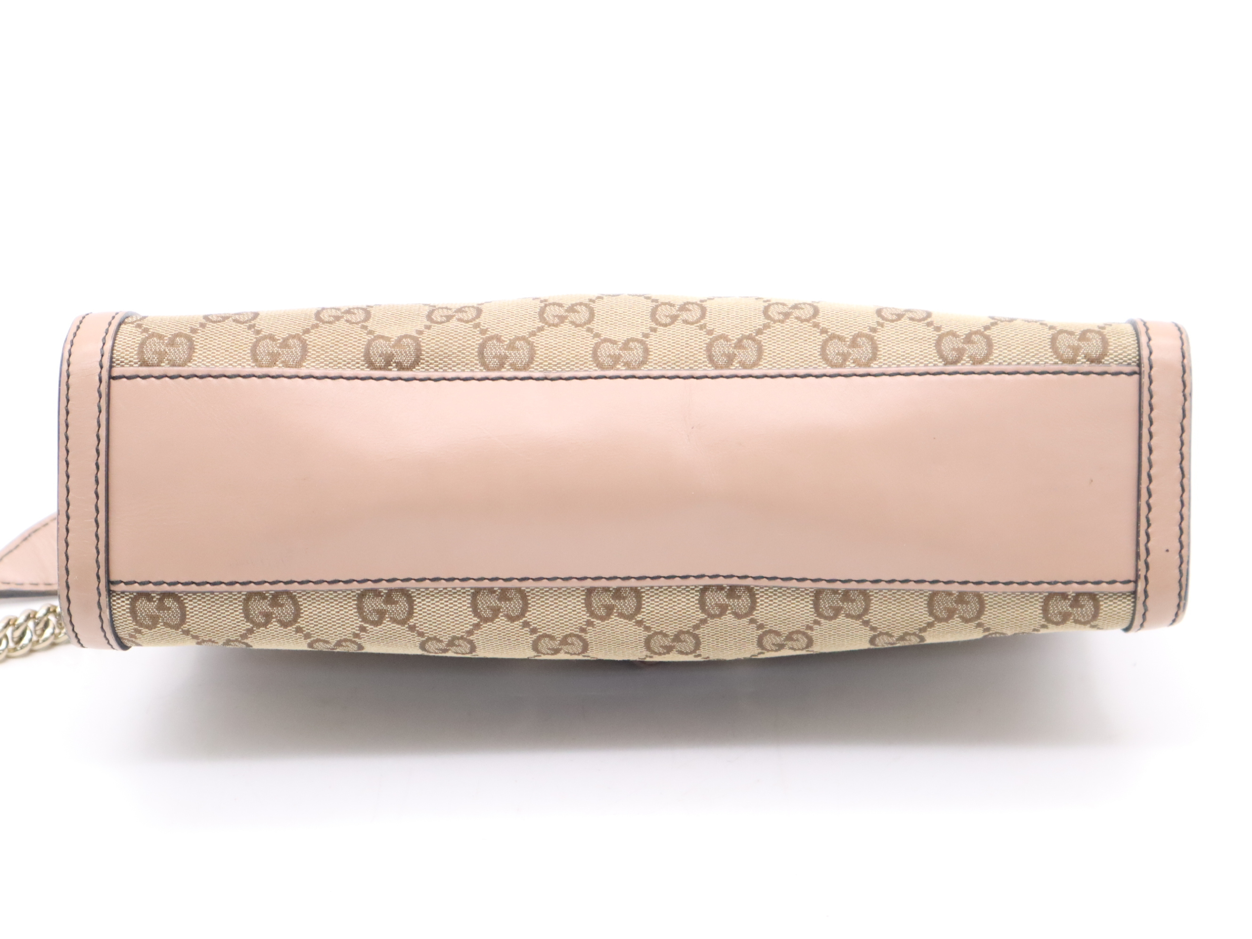 295402 Canvas x Leather GG Canvas Pink GD Hardware Shoulder Bag — view 4
