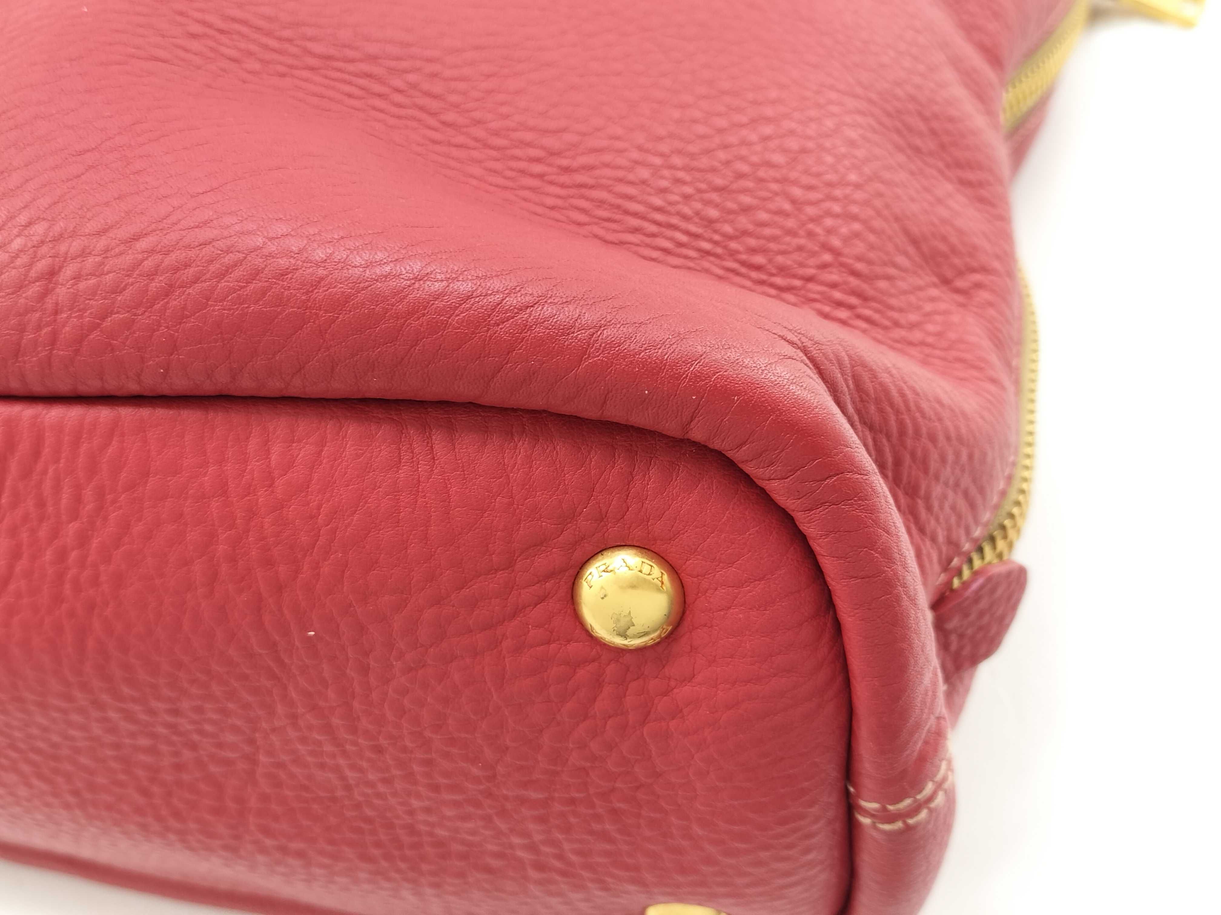 Vitello Daino Side-Zip Shoulder Bag Red BR4372 Tote Bag — view 4