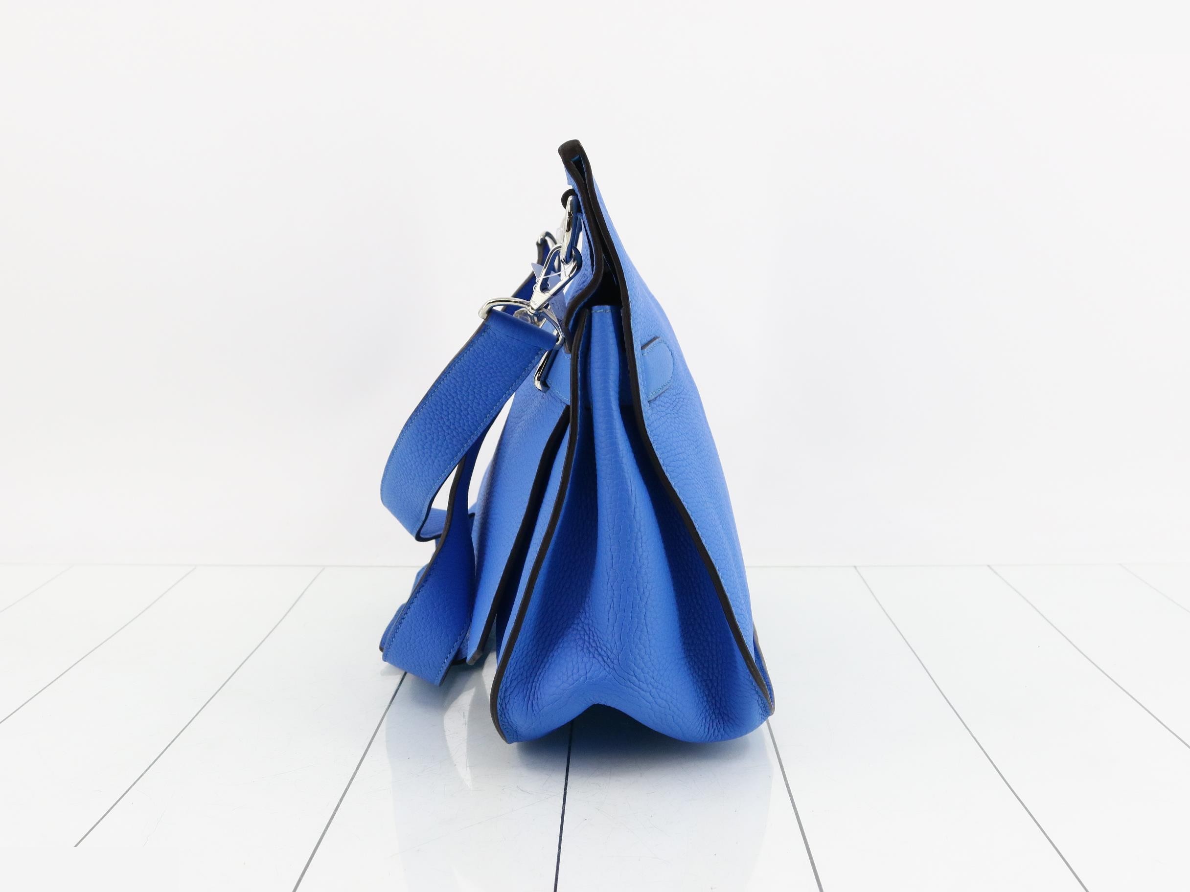 Jypsiere 34 Leather Shoulder Bag (?) Q Stamp, Blue — view 3