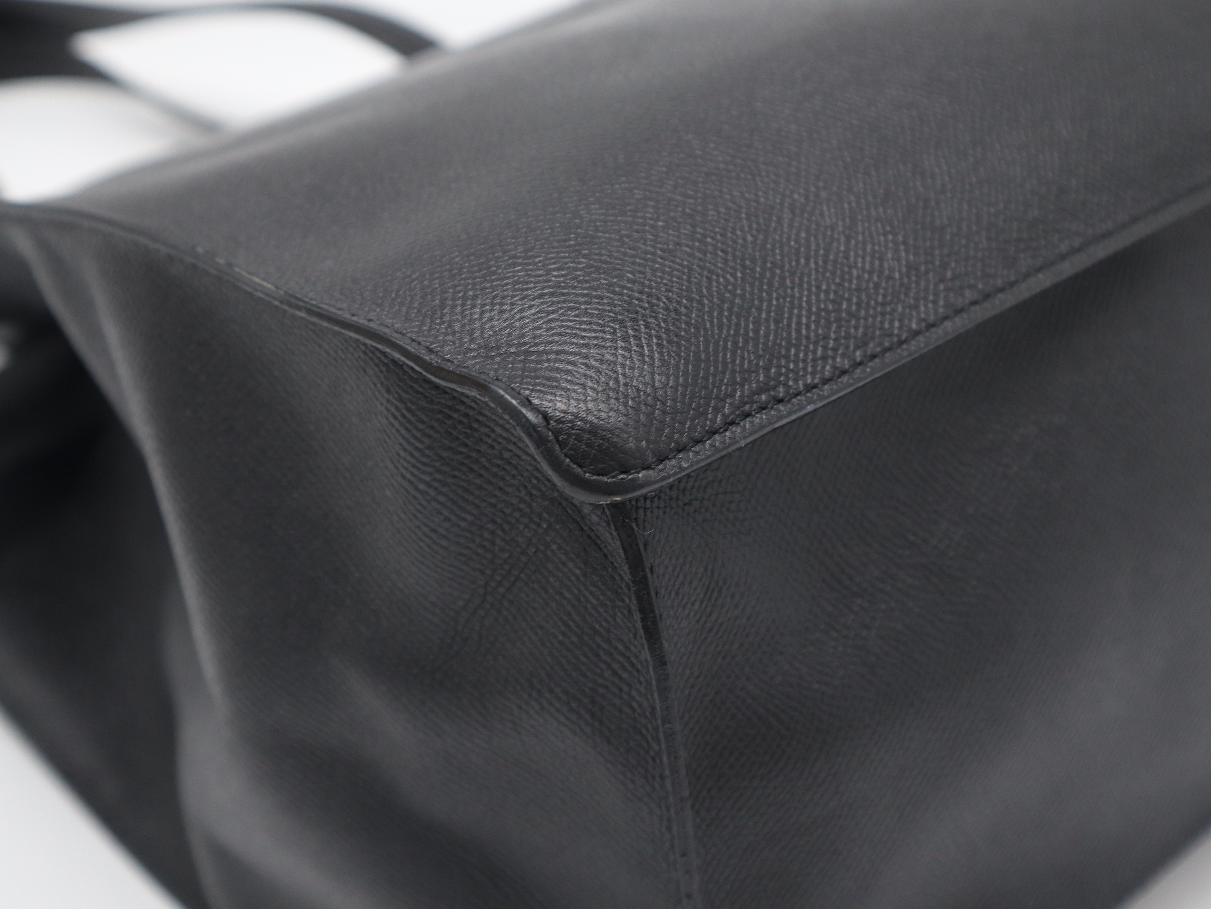 Bulgari Leather Tote Bag (Black) with Dust Bag — view 9