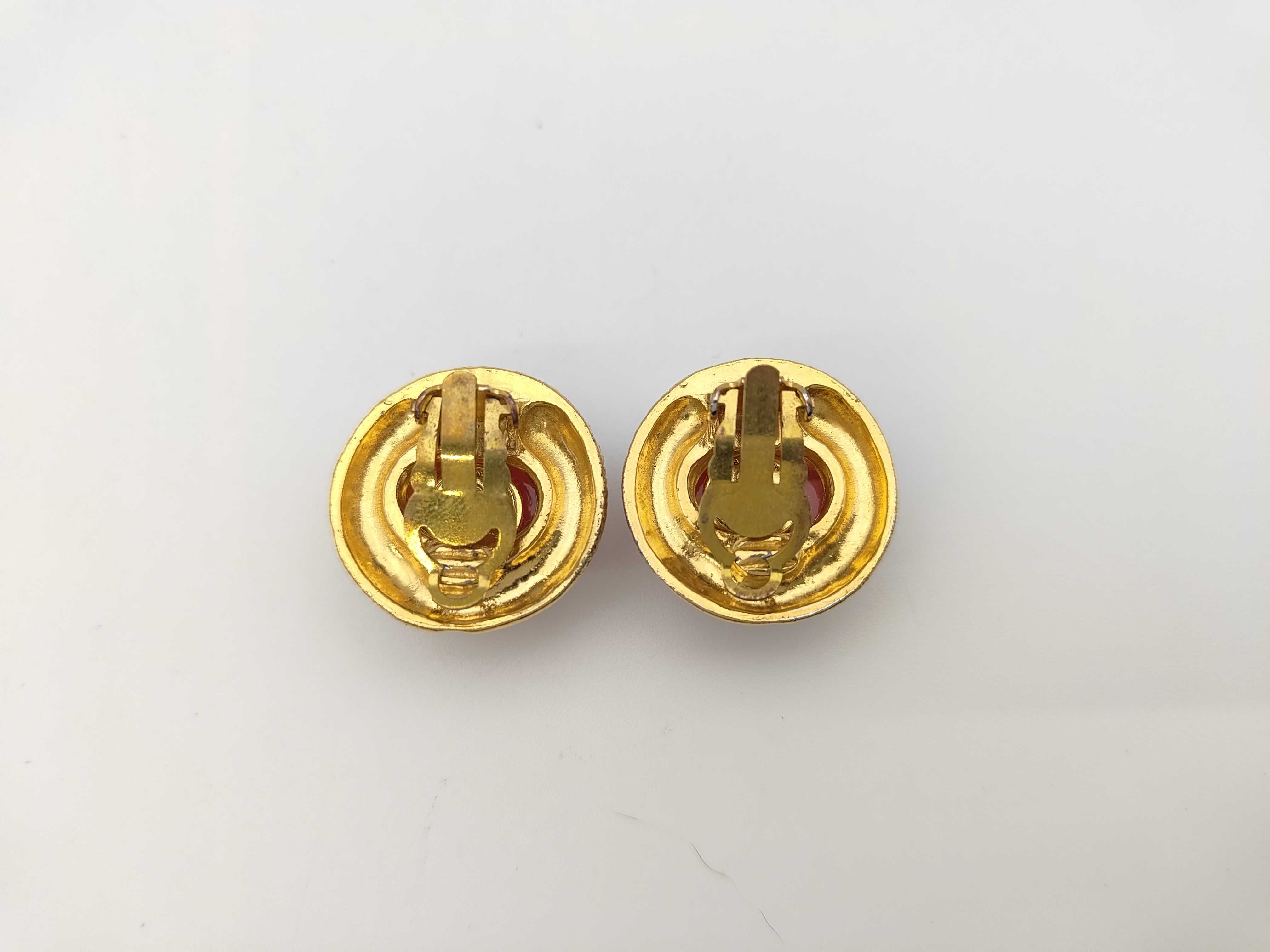 Coco Mark Gold Stone Earrings — view 2