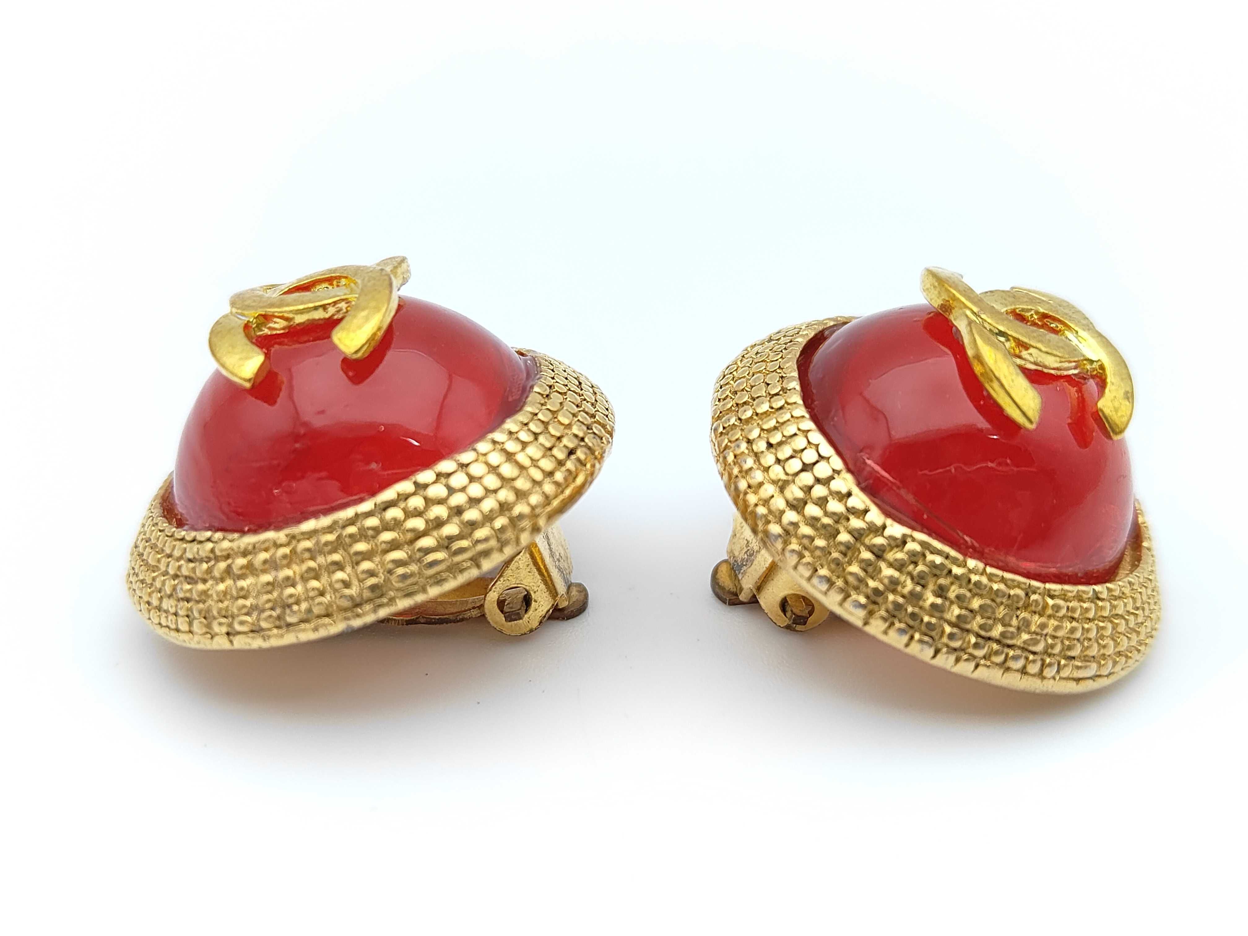 Coco Mark Gold Stone Earrings — view 3