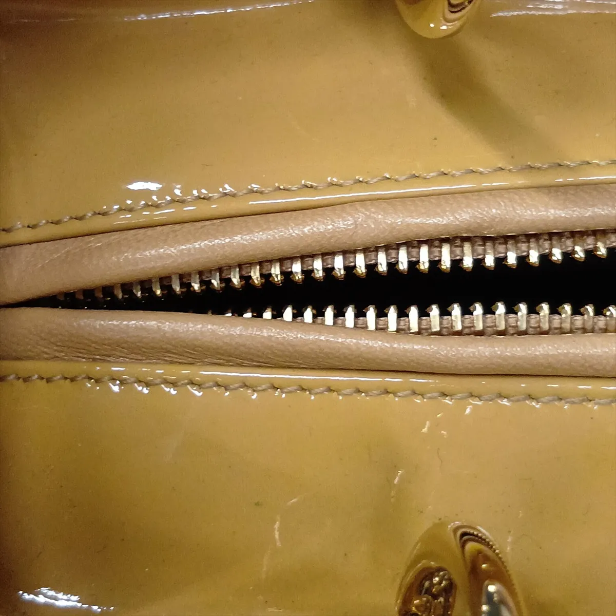 Cannage Lady Dior Patent Leather 2-Way Handbag, Beige — view 12