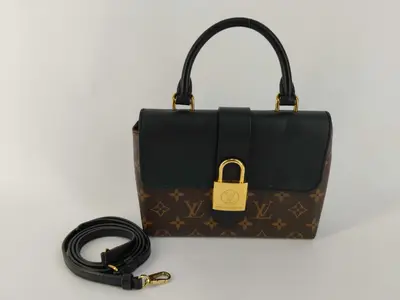 Monogram Lockme Brown Gold Monogram Handbag