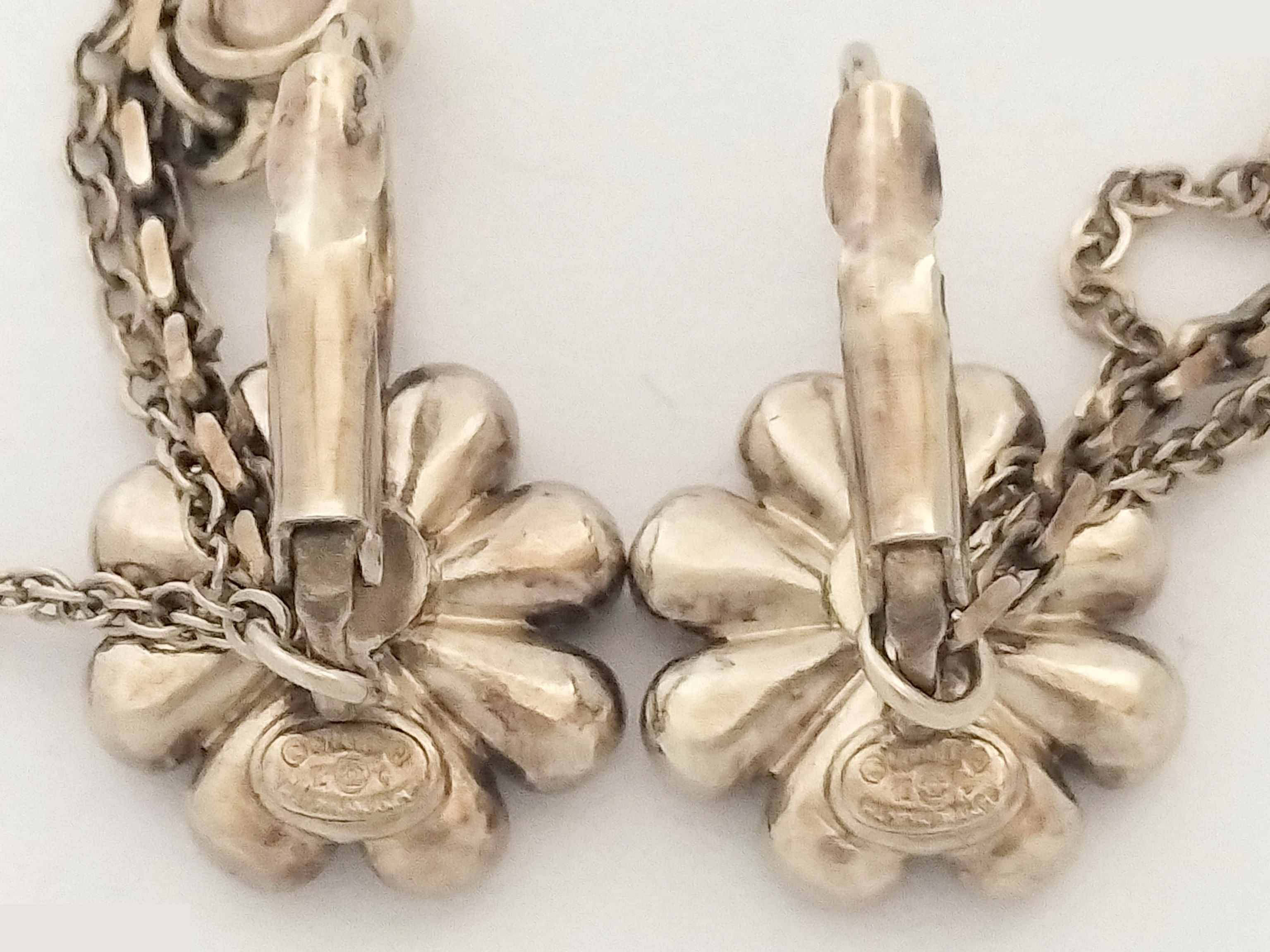 Coco Rhinestone Dangle Gold Earrings, 18C — view 2