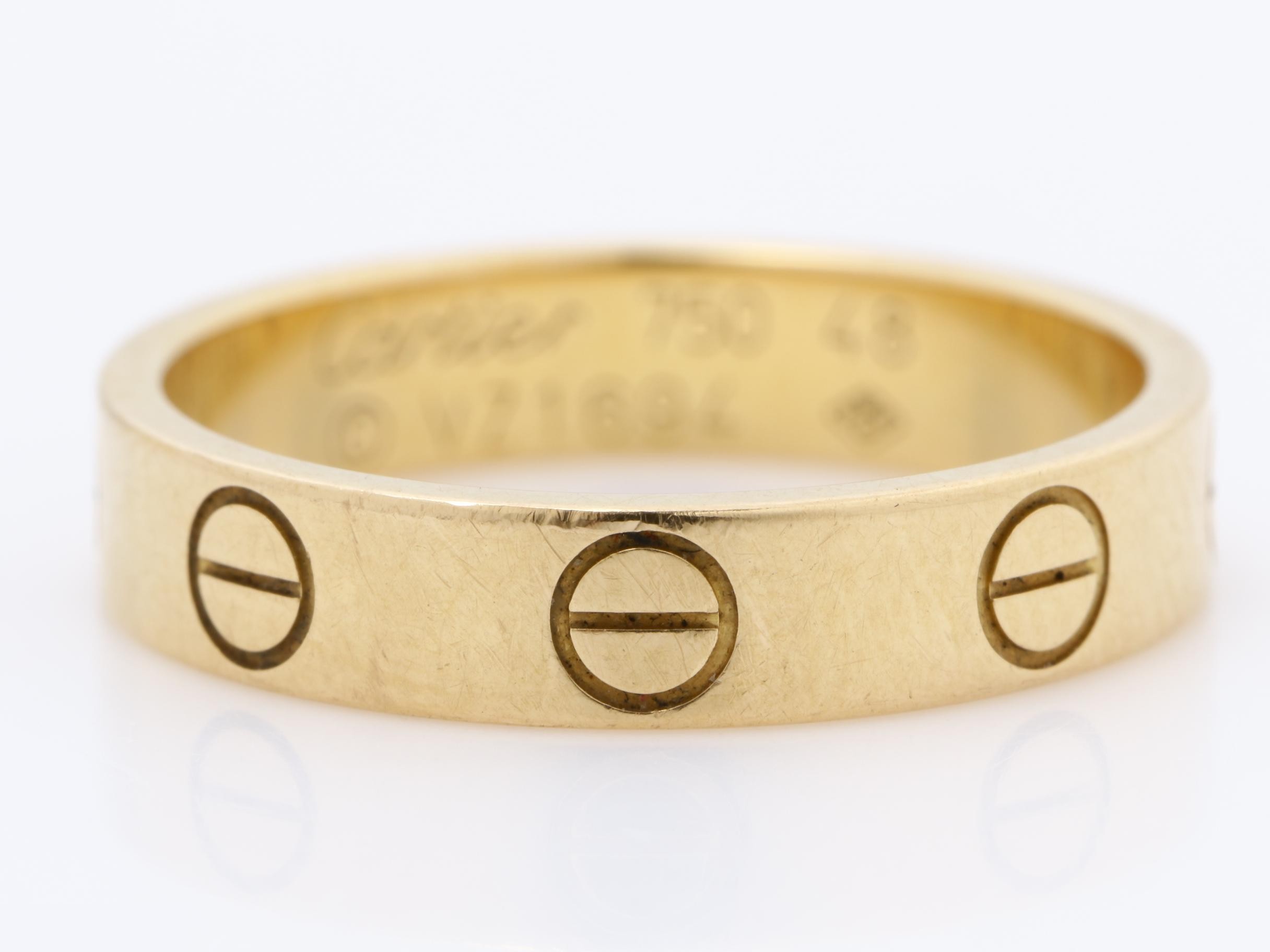 Mini Love Ring, Size 48, 750PG, 2.9g, Approx. 3.5mm Width — view 2