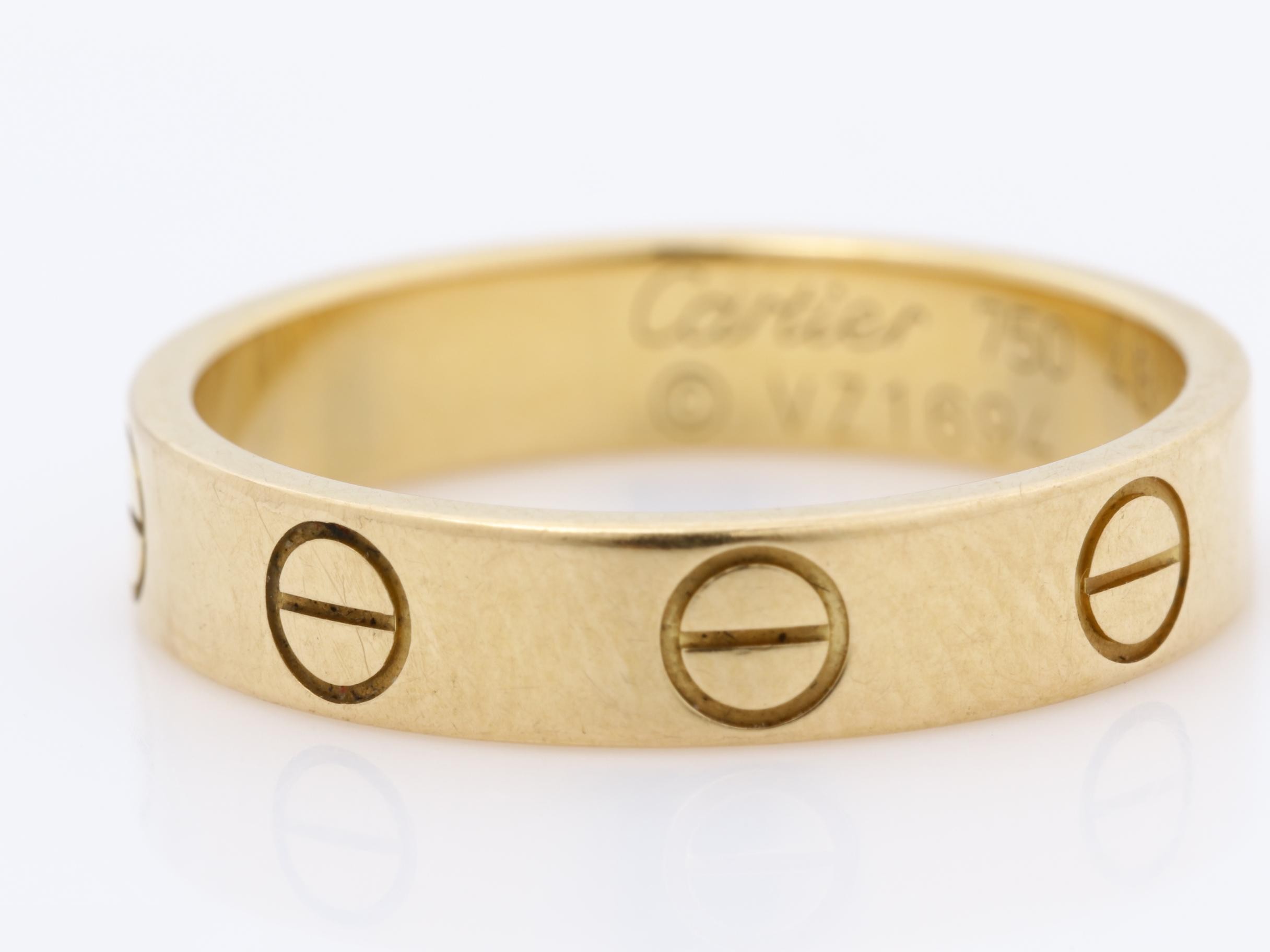 Mini Love Ring, Size 48, 750PG, 2.9g, Approx. 3.5mm Width — view 3