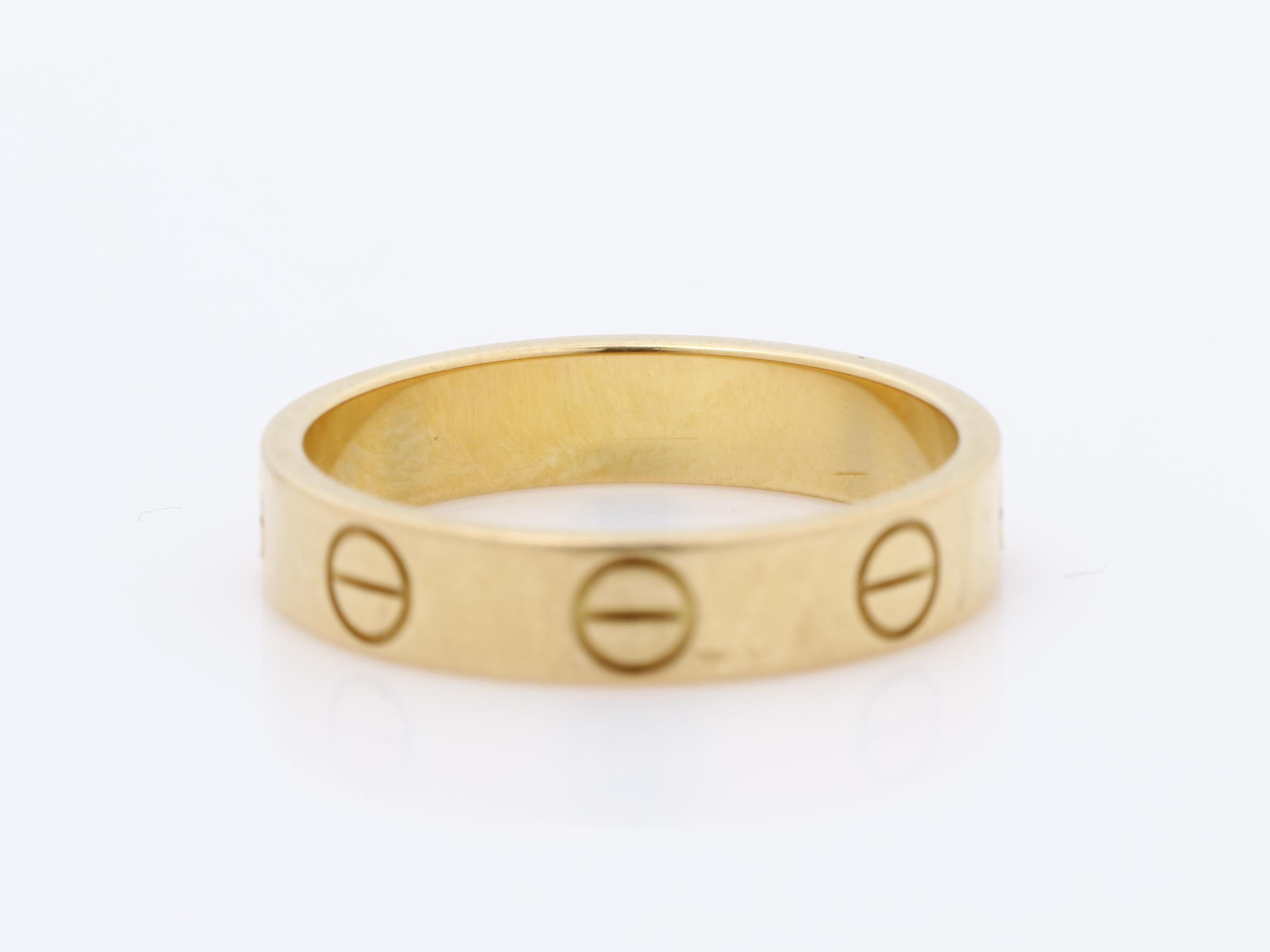 Mini Love Ring, Size 48, 750PG, 2.9g, Approx. 3.5mm Width — view 4