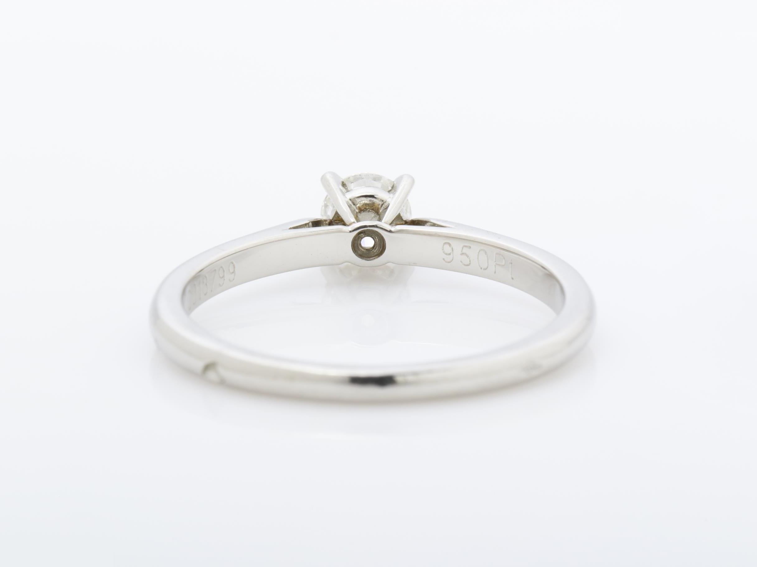 PT950 Diamond Ring, 2.7g, 0.26ct, F, VVS2, *NONE — view 5