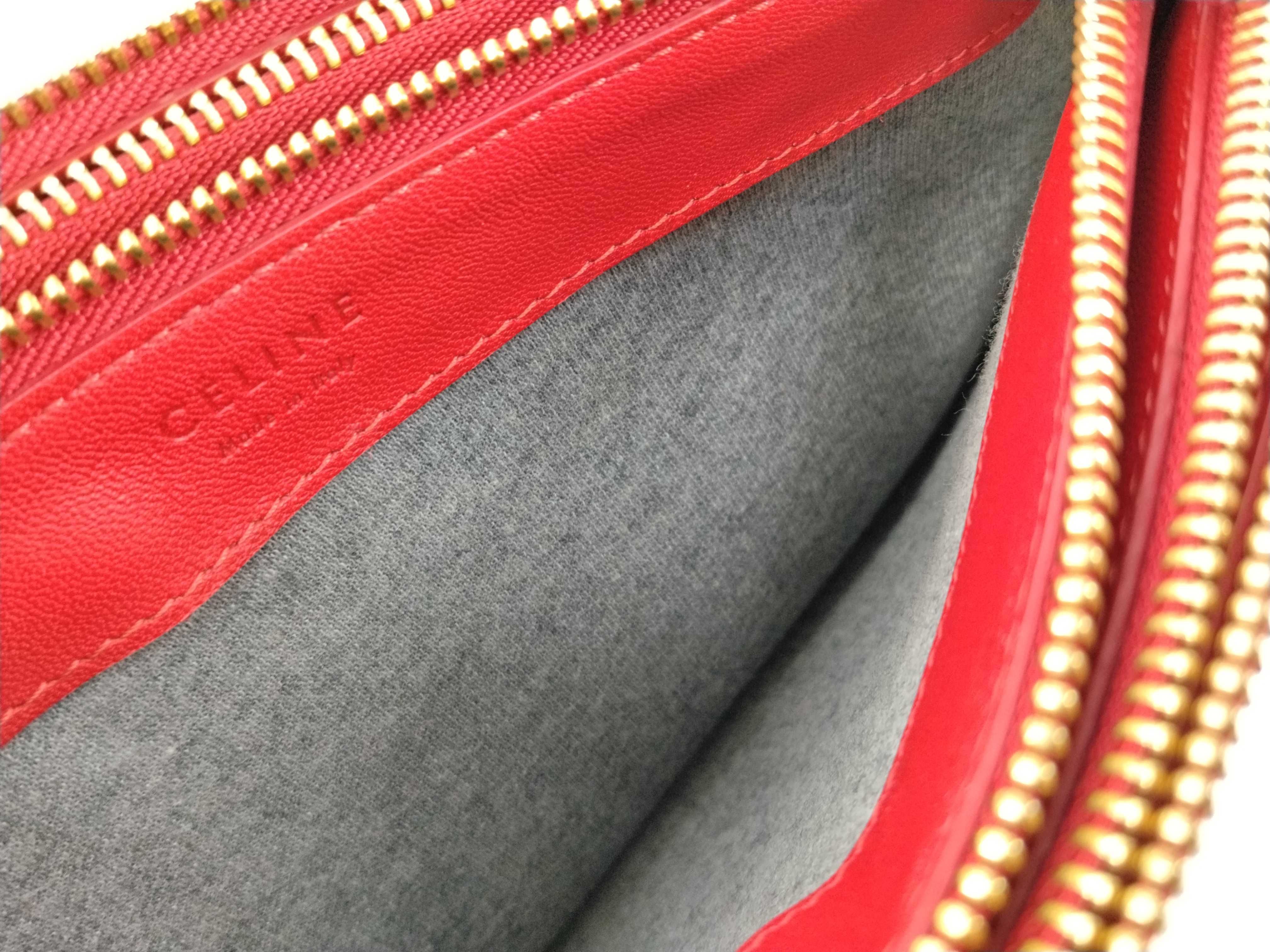 Trio Shoulder Bag, Leather, Red, Large Shoulder Bag — view 12