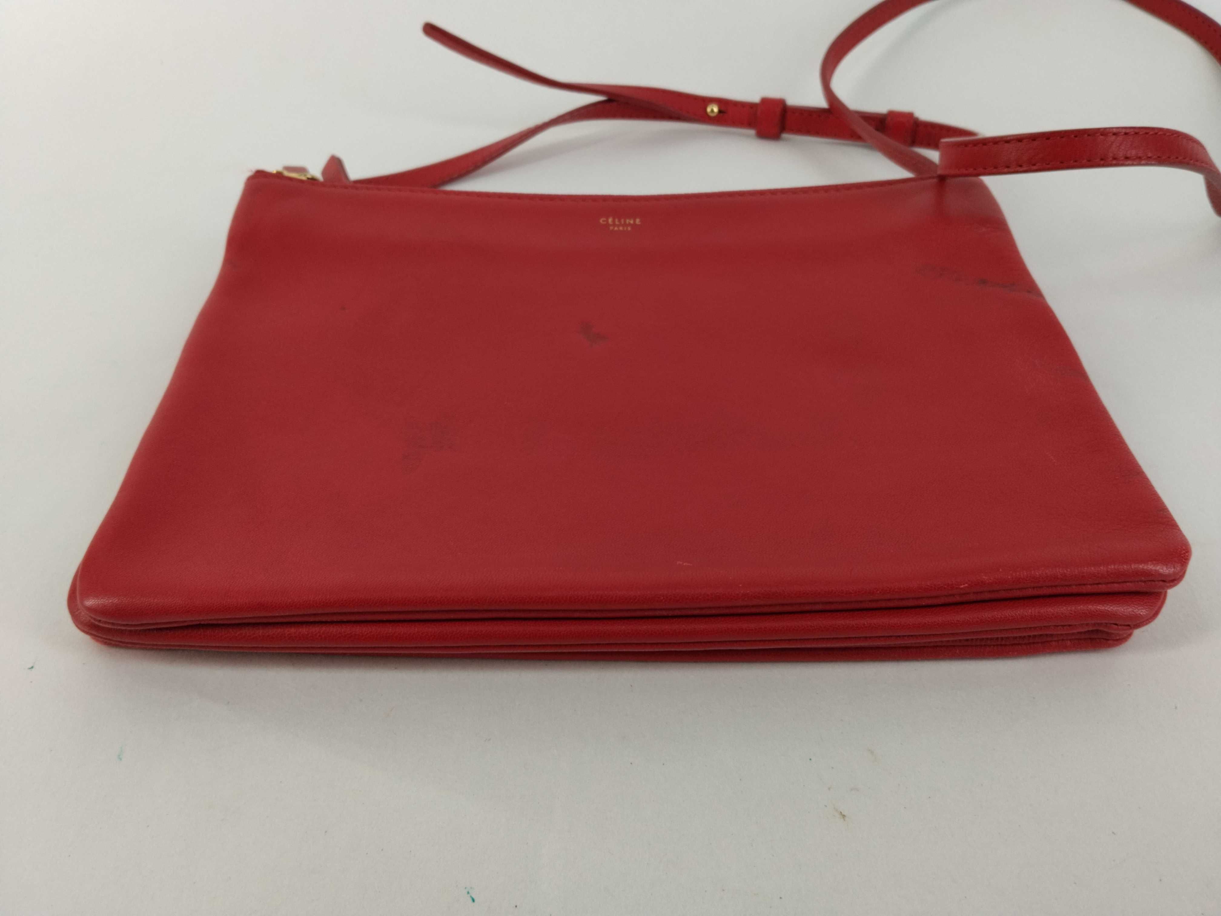 Trio Shoulder Bag, Leather, Red, Large Shoulder Bag — view 7