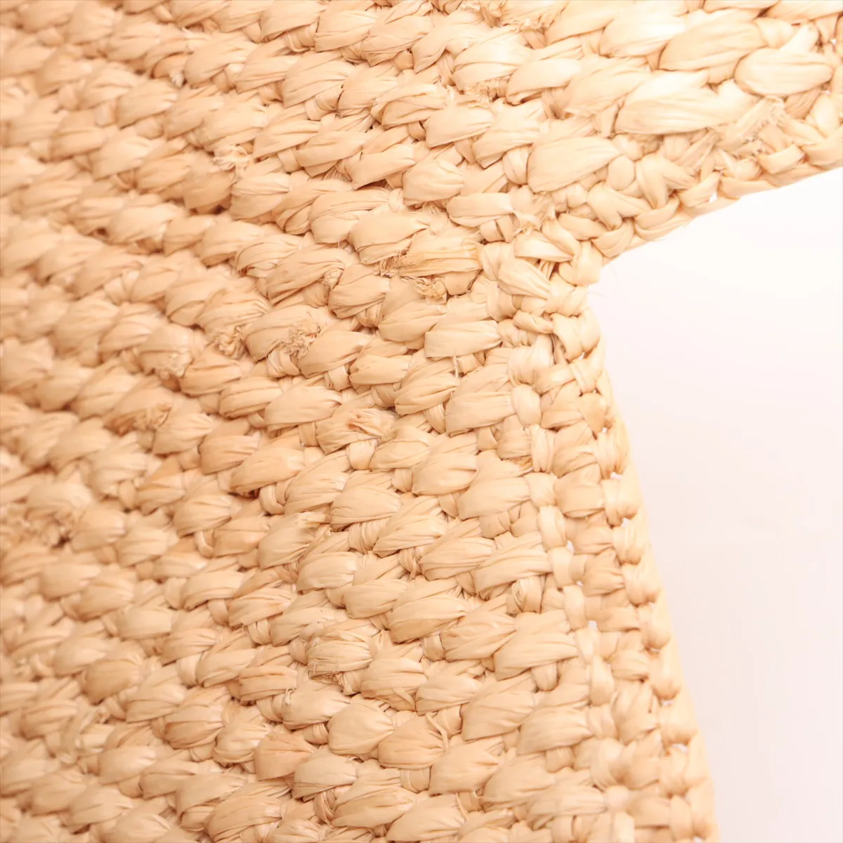 Font Tote Small Raffia x Leather 2-Way Handbag Beige — view 12