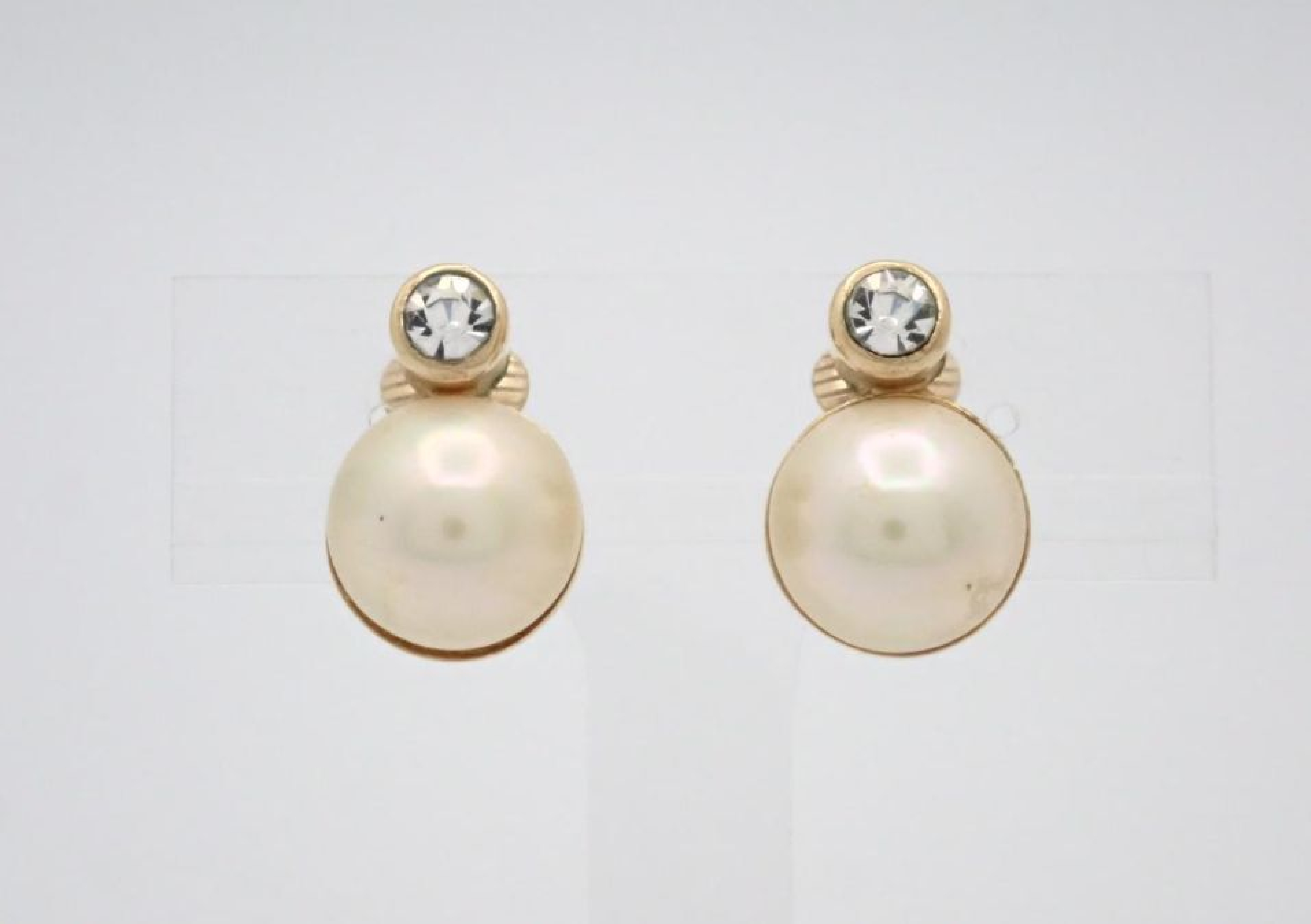 Pearl Rhinestone Earrings